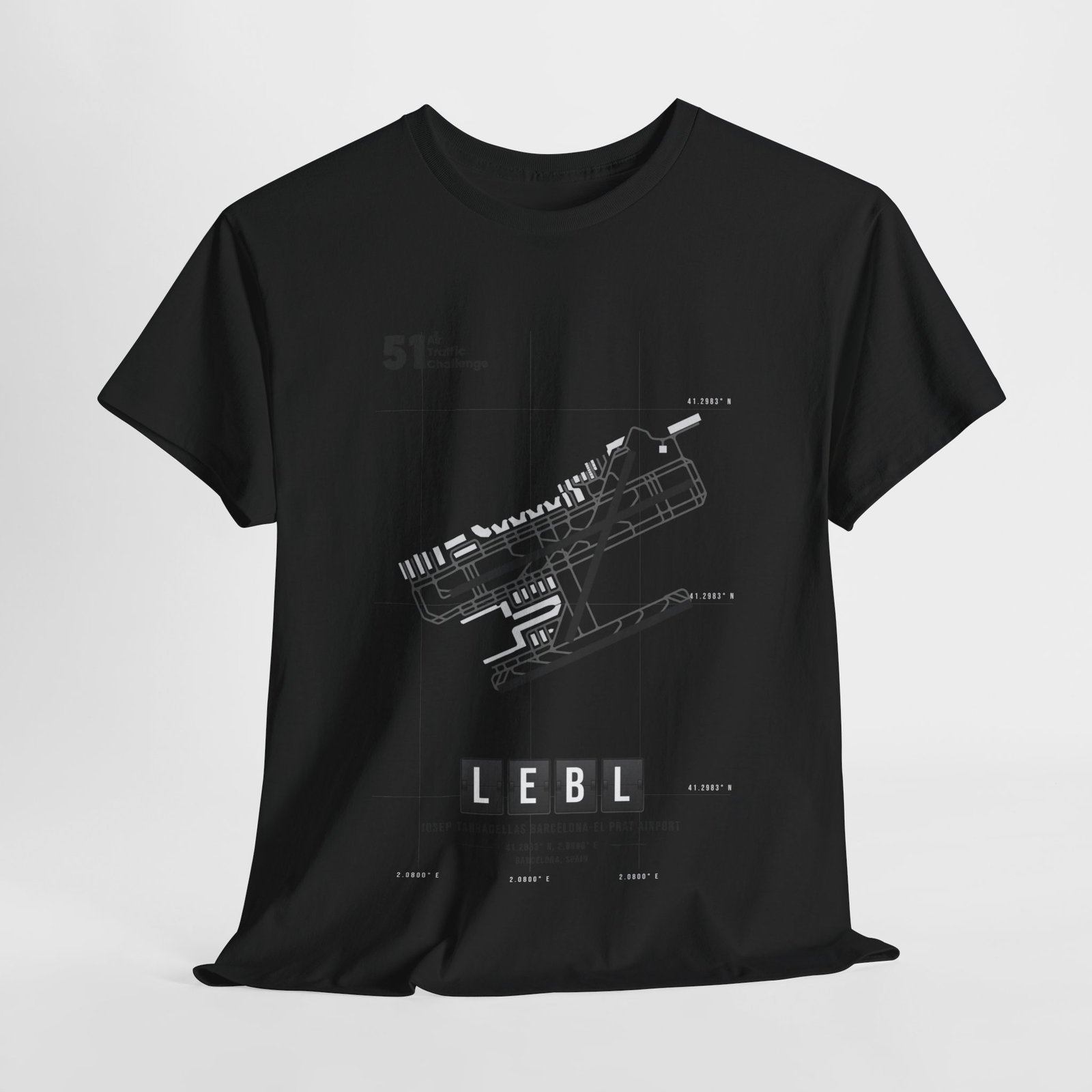 LEBL (Barcelona) Airport - Unisex Heavy Cotton Tee - 51ATC - Imagen 33