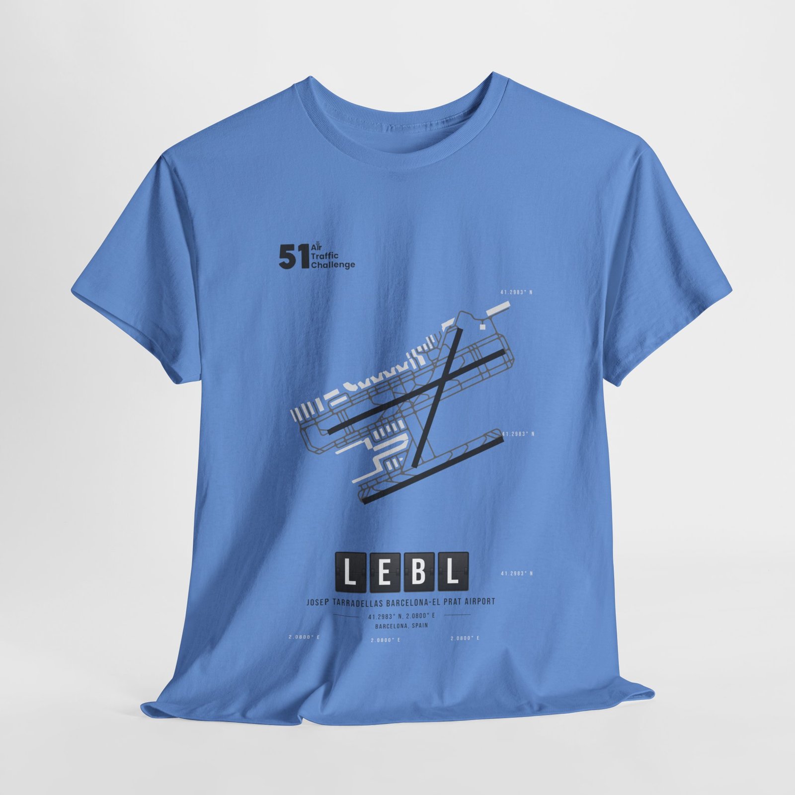 LEBL (Barcelona) Airport - Unisex Heavy Cotton Tee - 51ATC - Imagen 276