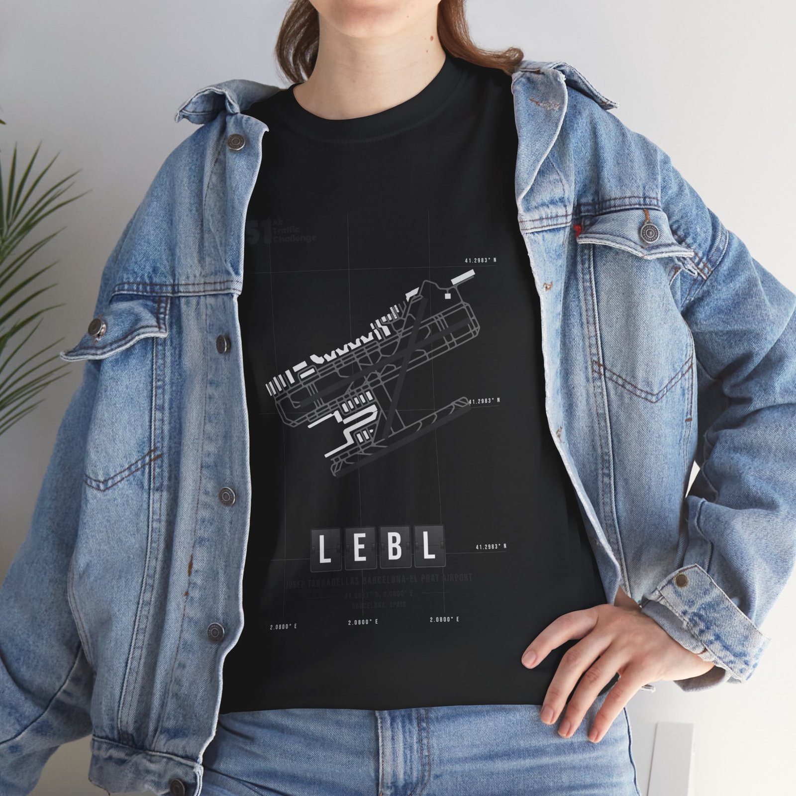 LEBL (Barcelona) Airport - Unisex Heavy Cotton Tee - 51ATC - Imagen 50