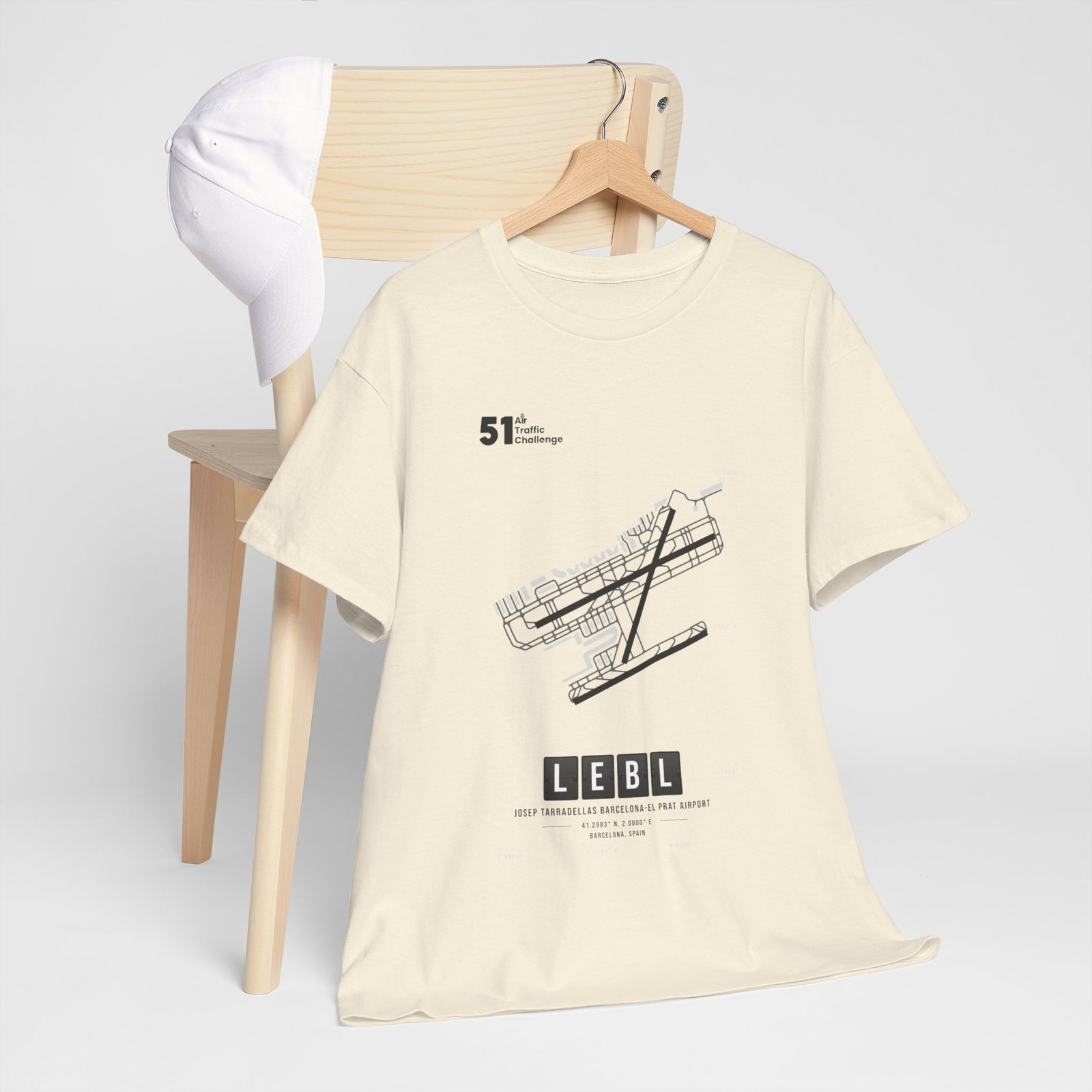 LEBL (Barcelona) Airport - Unisex Heavy Cotton Tee - 51ATC - Imagen 143