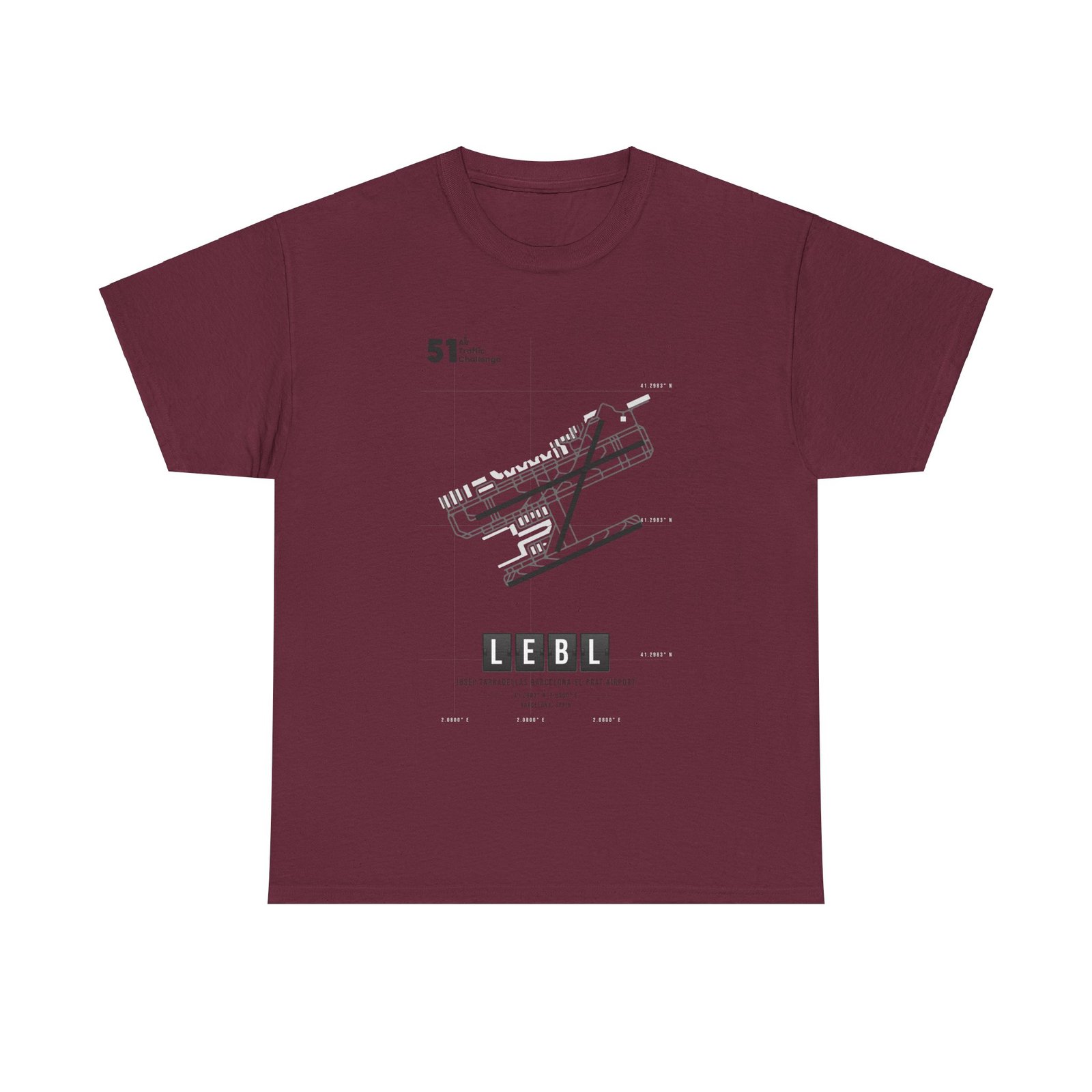 LEBL (Barcelona) Airport - Unisex Heavy Cotton Tee - 51ATC - Imagen 109
