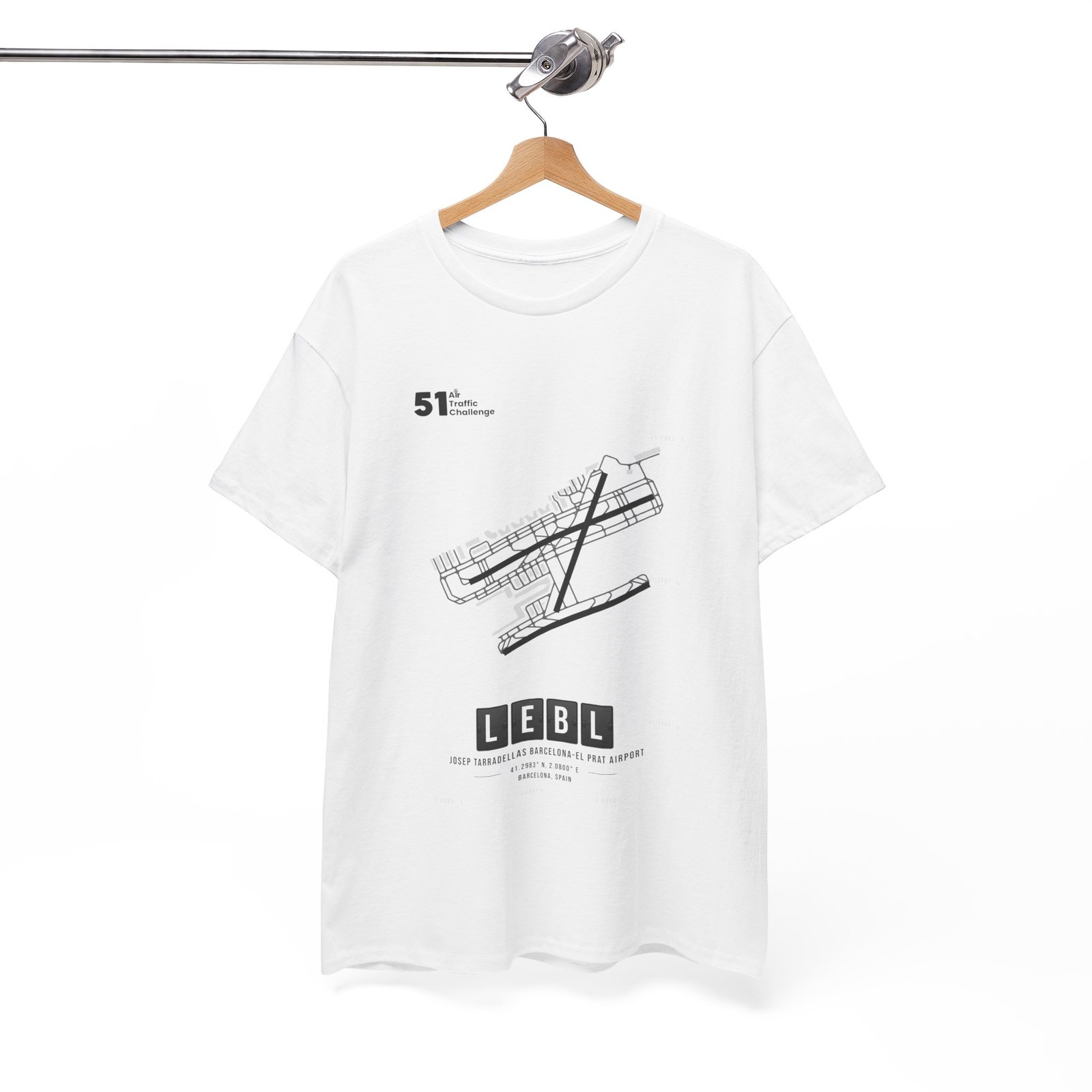 LEBL (Barcelona) Airport - Unisex Heavy Cotton Tee - 51ATC - Imagen 7