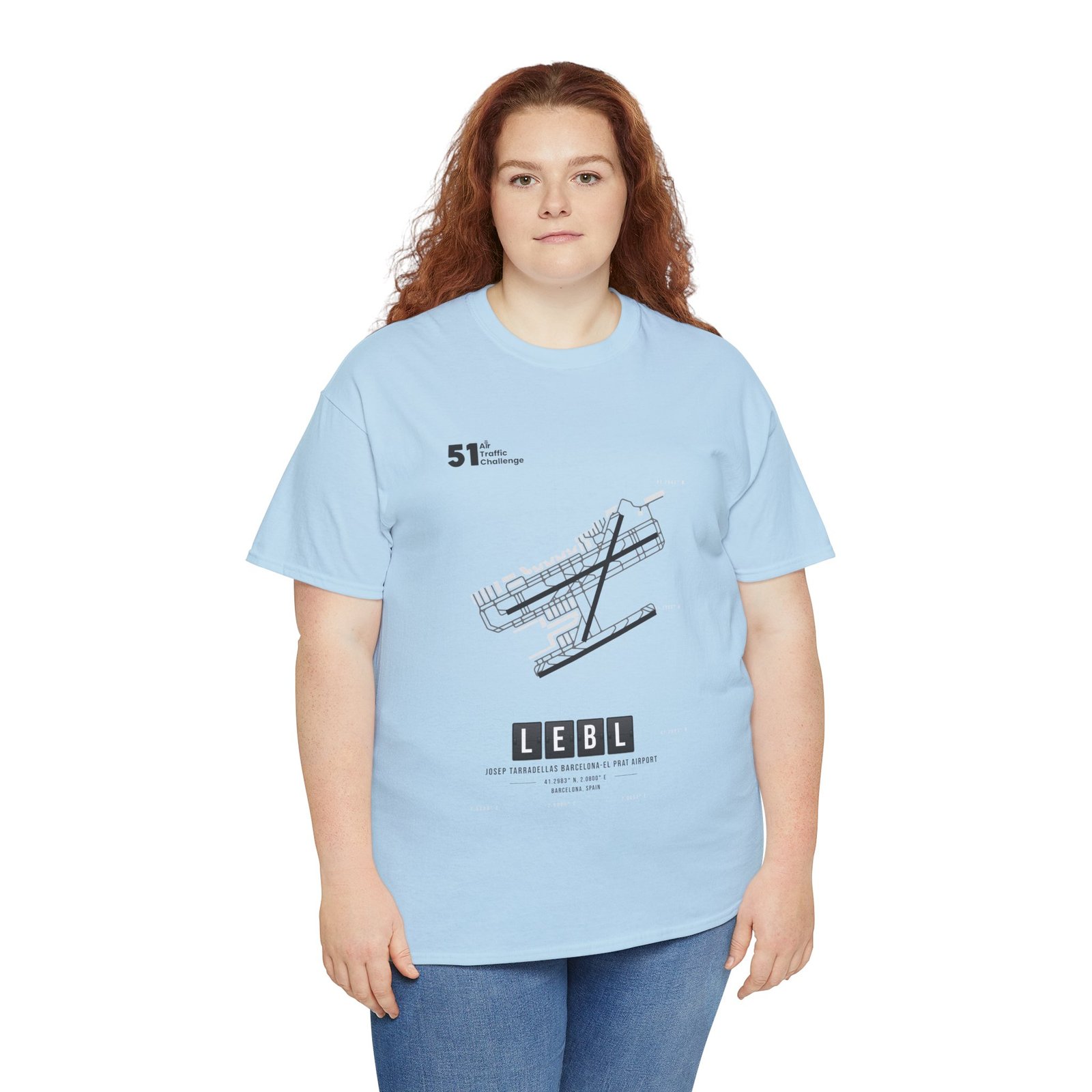 LEBL (Barcelona) Airport - Unisex Heavy Cotton Tee - 51ATC - Imagen 258
