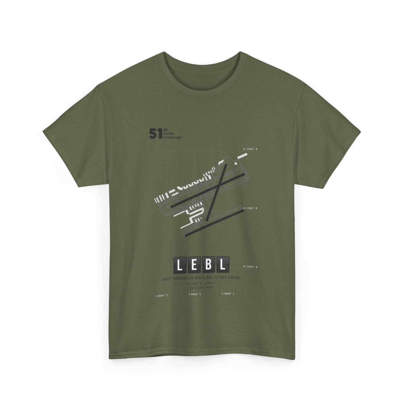 LEBL (Barcelona) Airport - Unisex Heavy Cotton Tee - 51ATC - Imagen 165