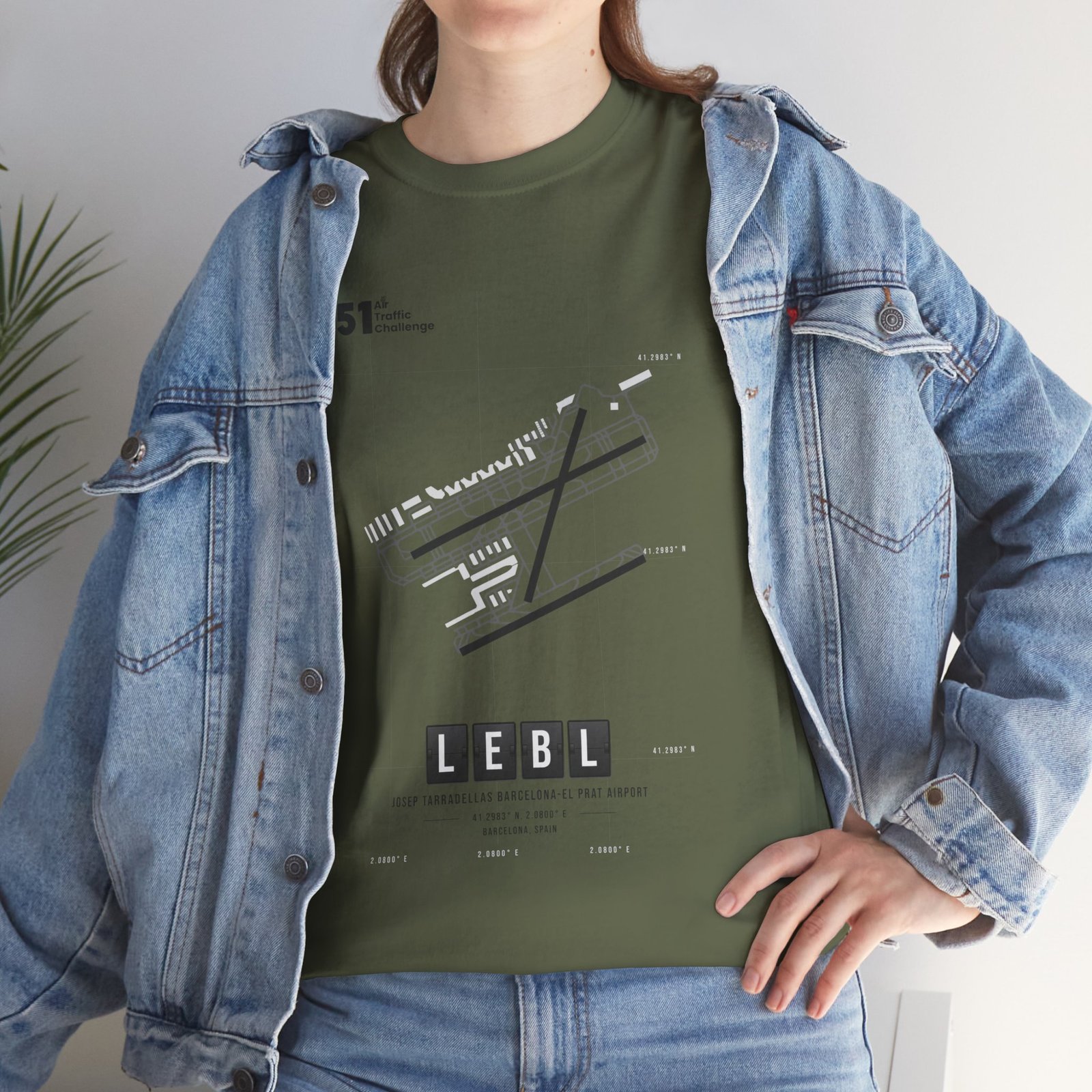 LEBL (Barcelona) Airport - Unisex Heavy Cotton Tee - 51ATC - Imagen 185