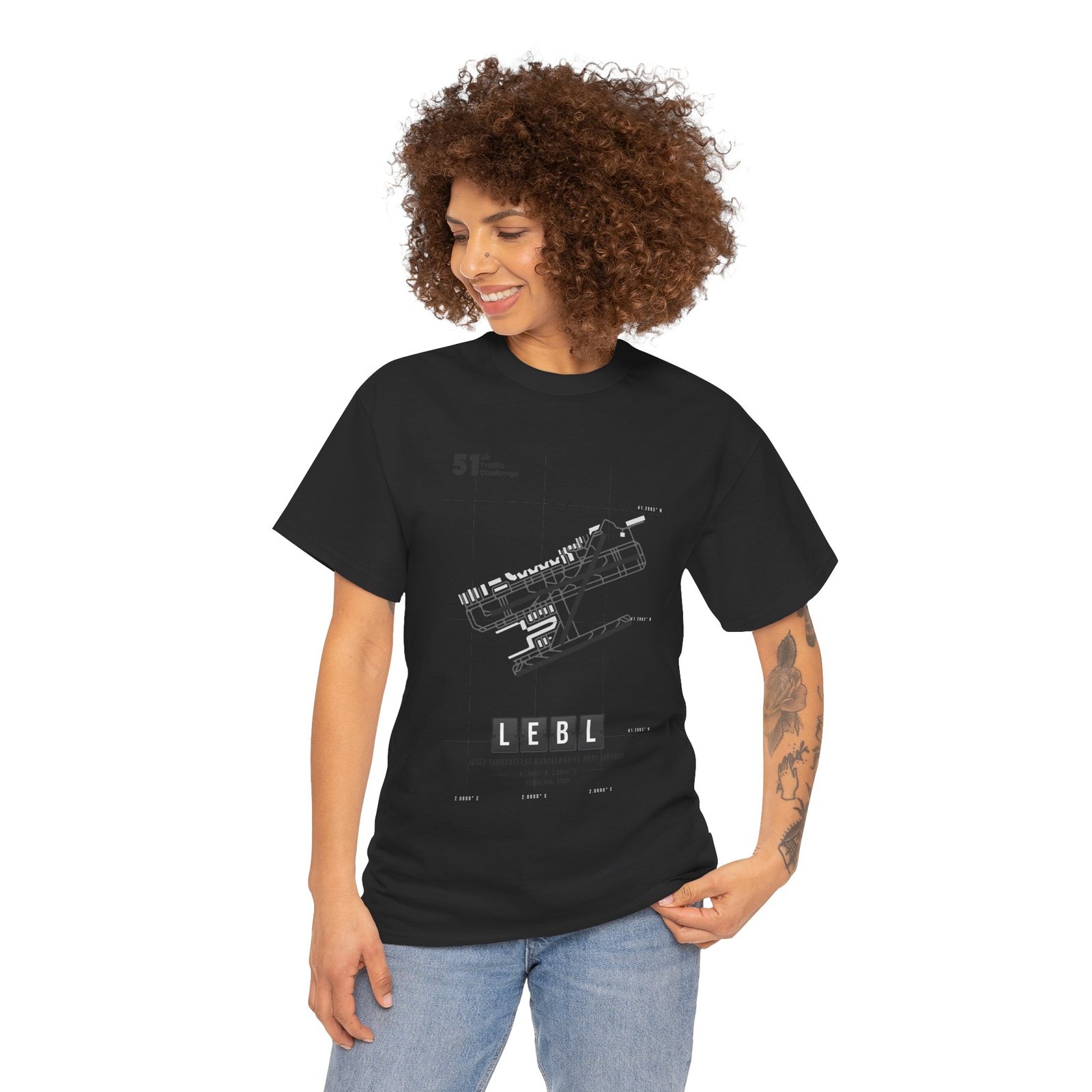 LEBL (Barcelona) Airport - Unisex Heavy Cotton Tee - 51ATC - Imagen 38