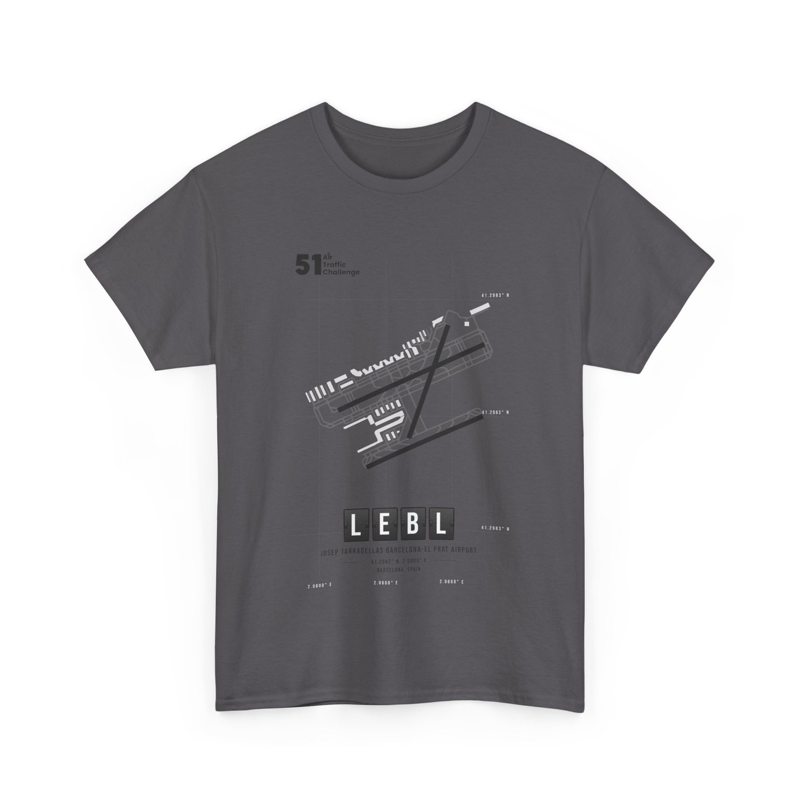 LEBL (Barcelona) Airport - Unisex Heavy Cotton Tee - 51ATC - Imagen 300