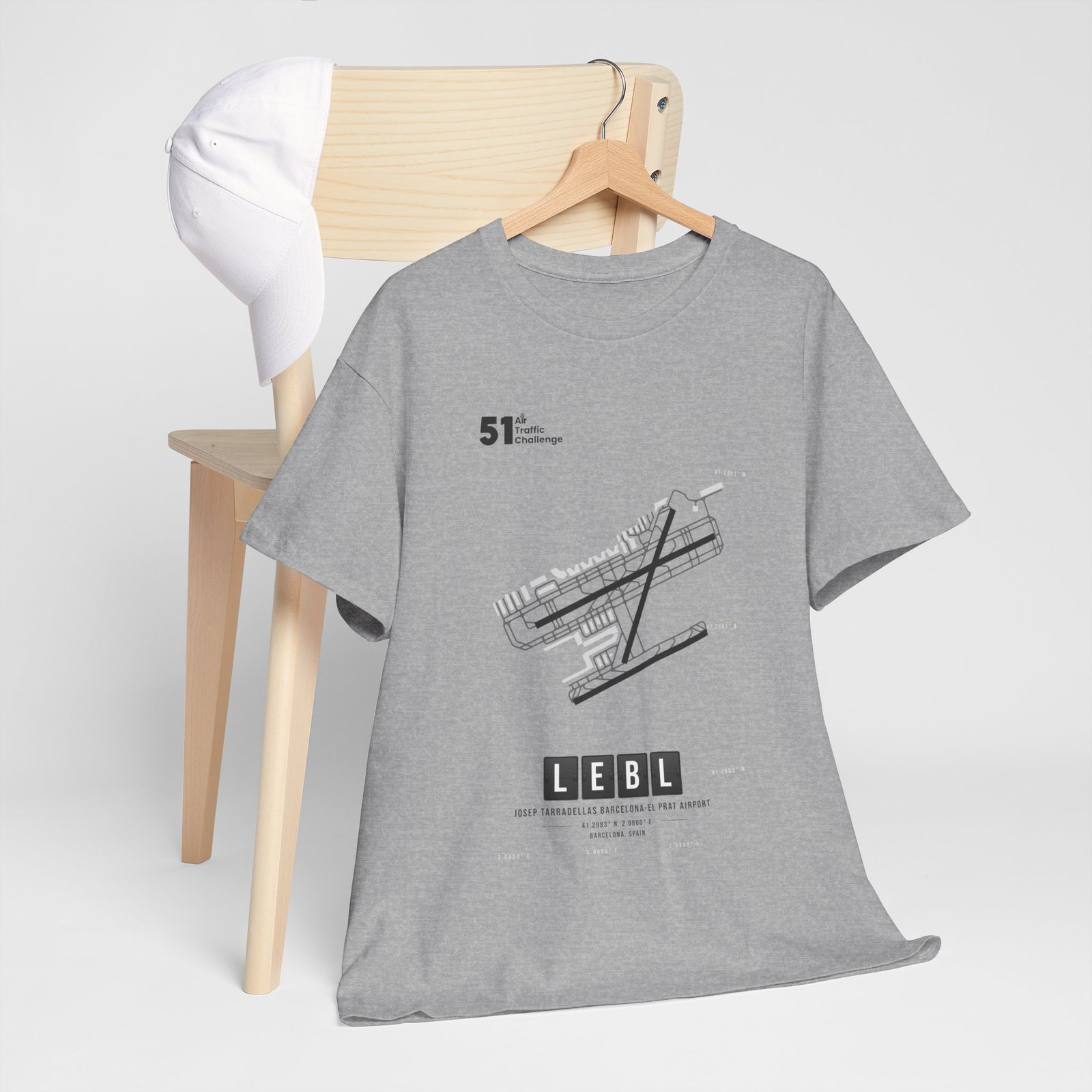 LEBL (Barcelona) Airport - Unisex Heavy Cotton Tee - 51ATC - Imagen 89