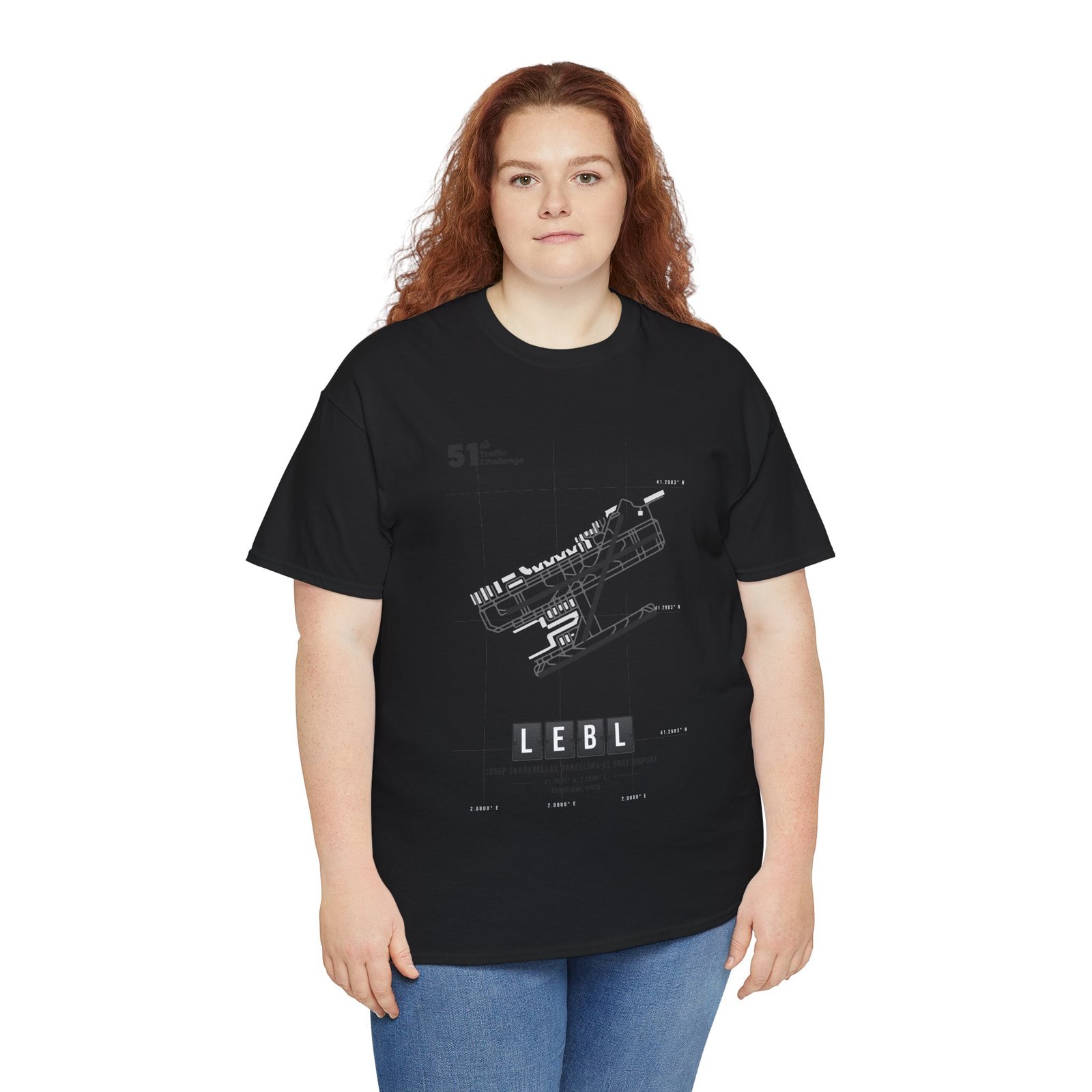 LEBL (Barcelona) Airport - Unisex Heavy Cotton Tee - 51ATC - Imagen 42