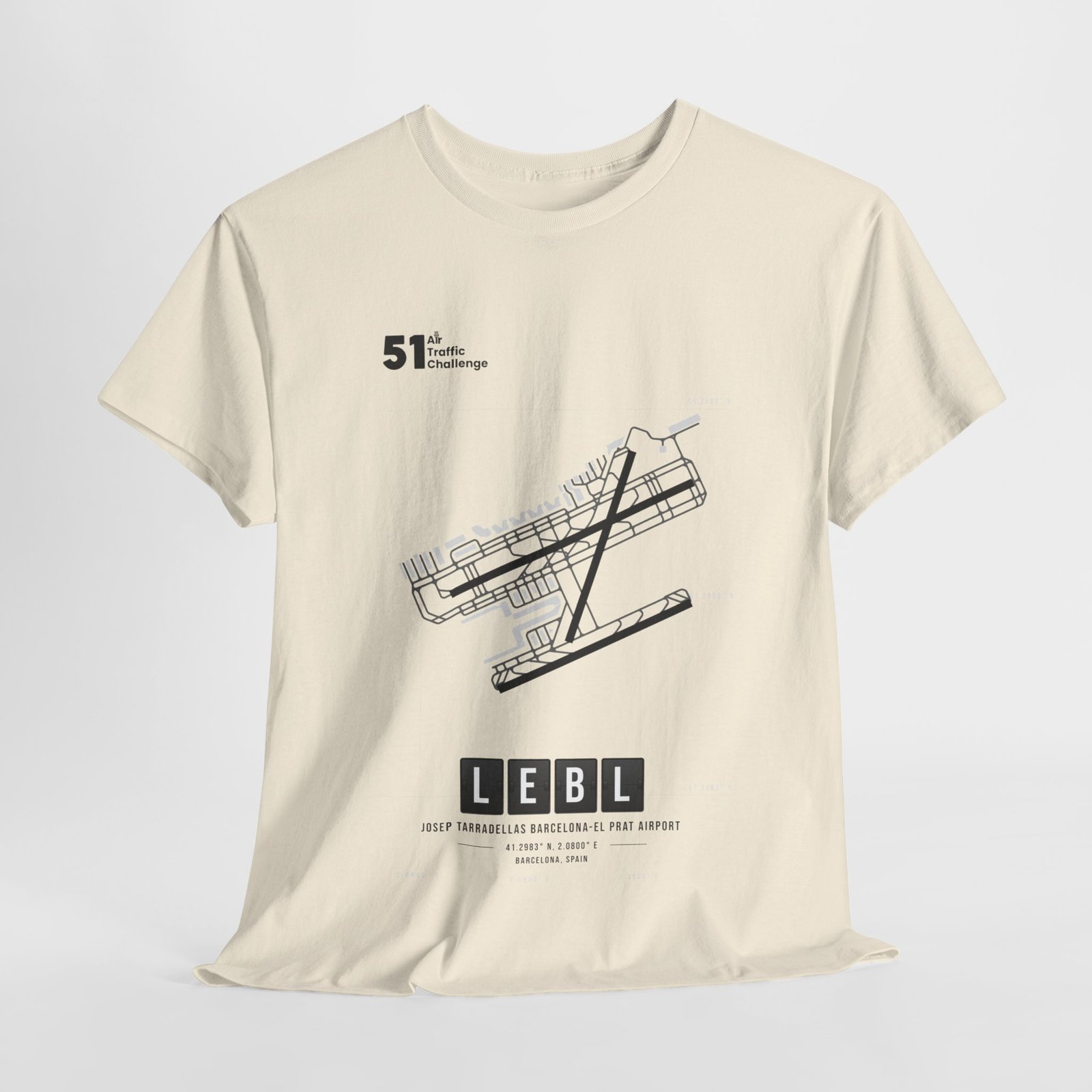 LEBL (Barcelona) Airport - Unisex Heavy Cotton Tee - 51ATC - Imagen 141