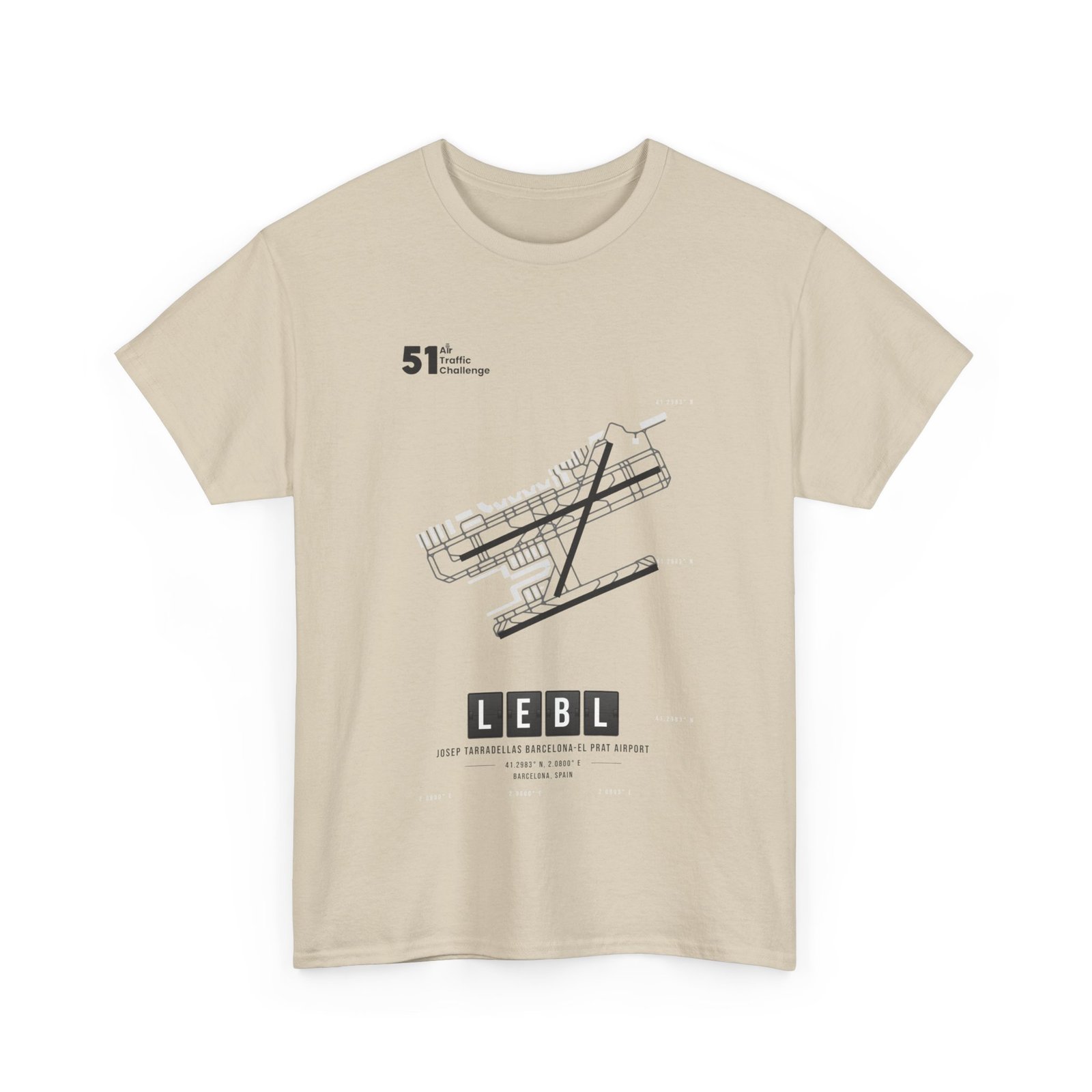 LEBL (Barcelona) Airport - Unisex Heavy Cotton Tee - 51ATC - Imagen 57