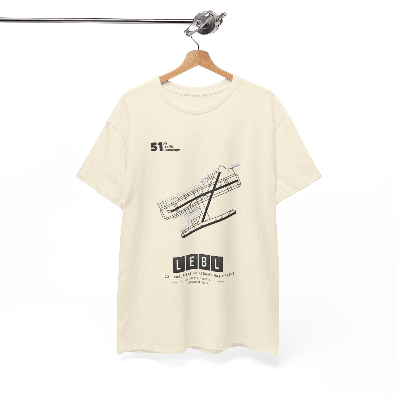 LEBL (Barcelona) Airport - Unisex Heavy Cotton Tee - 51ATC - Imagen 142