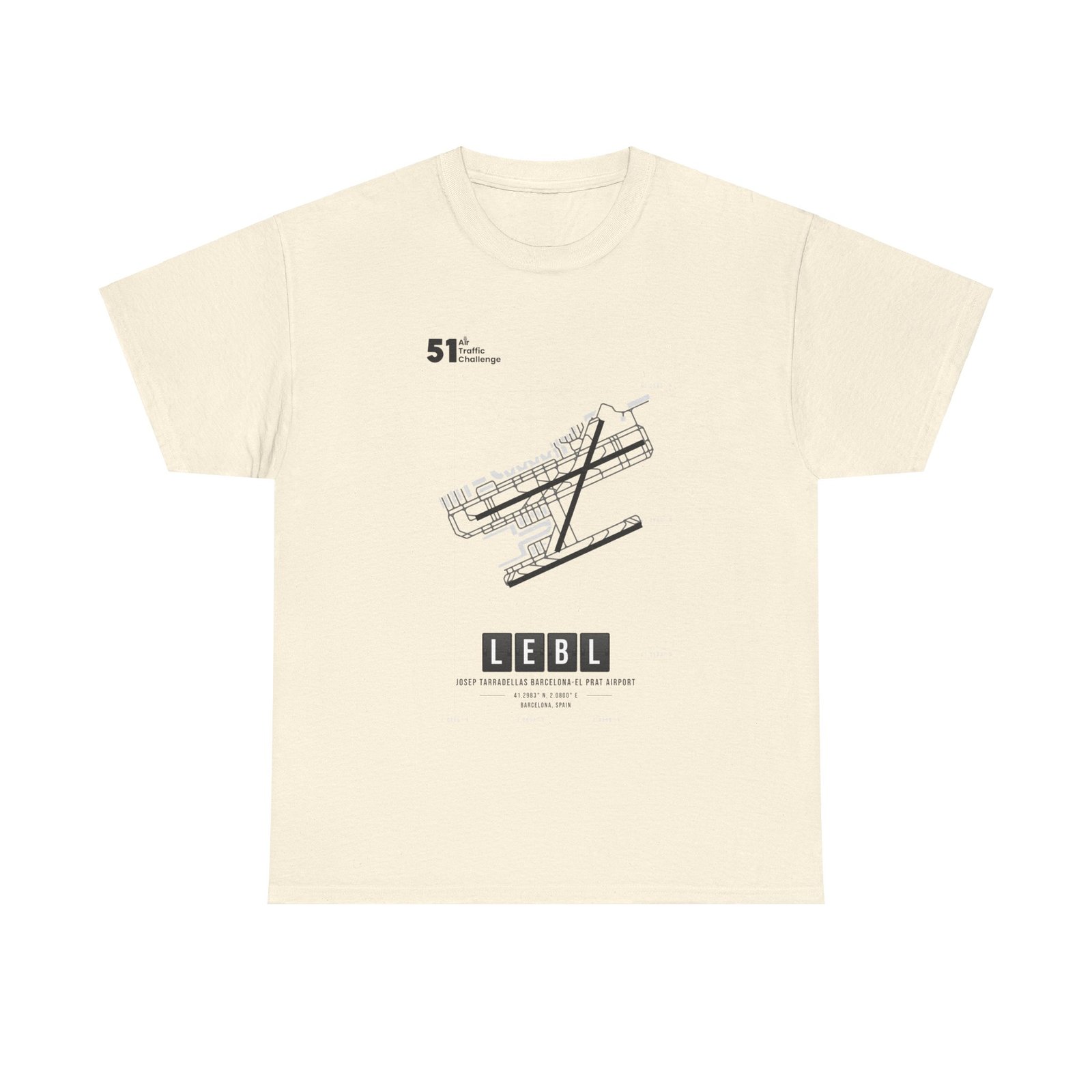 LEBL (Barcelona) Airport - Unisex Heavy Cotton Tee - 51ATC - Imagen 136