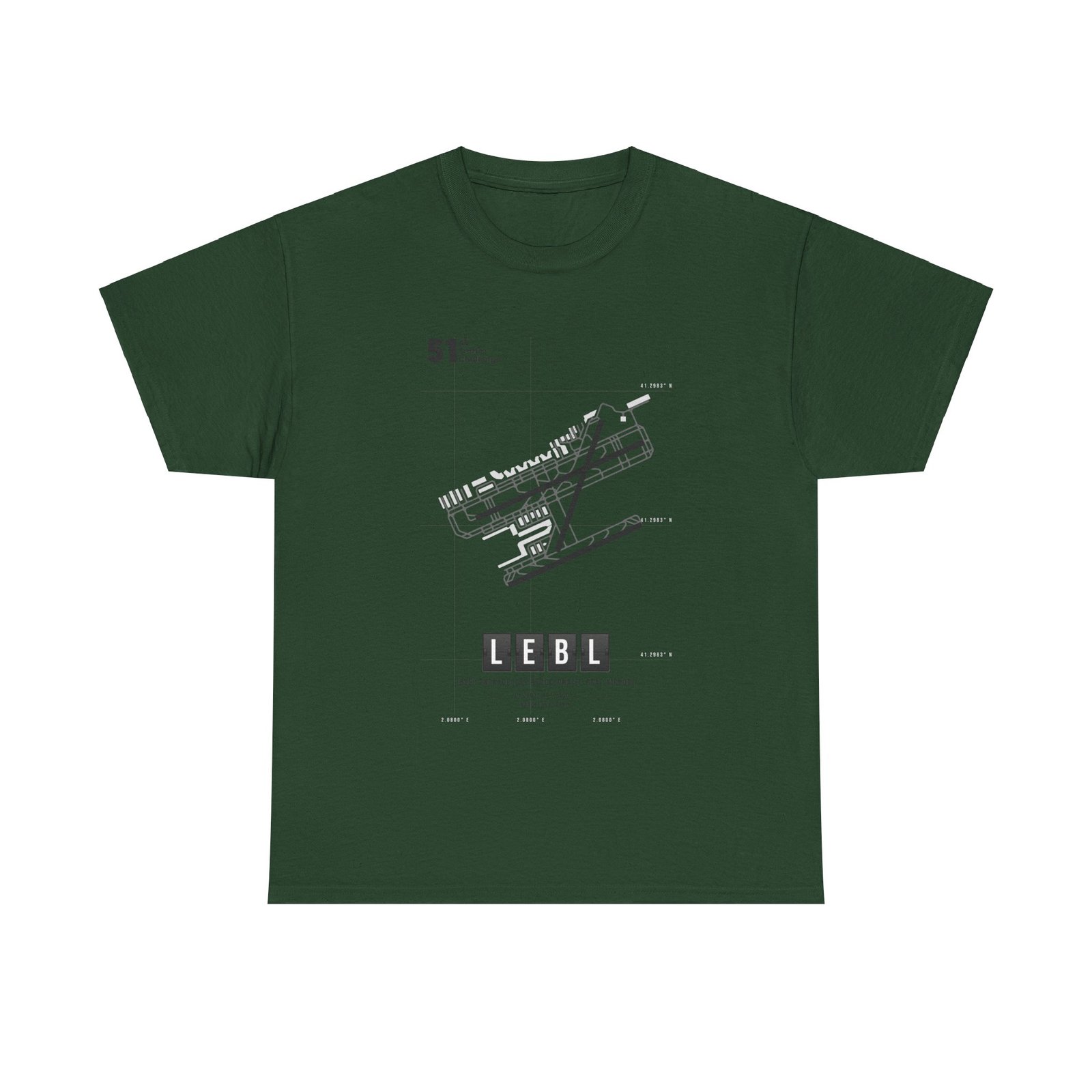 LEBL (Barcelona) Airport - Unisex Heavy Cotton Tee - 51ATC - Imagen 190