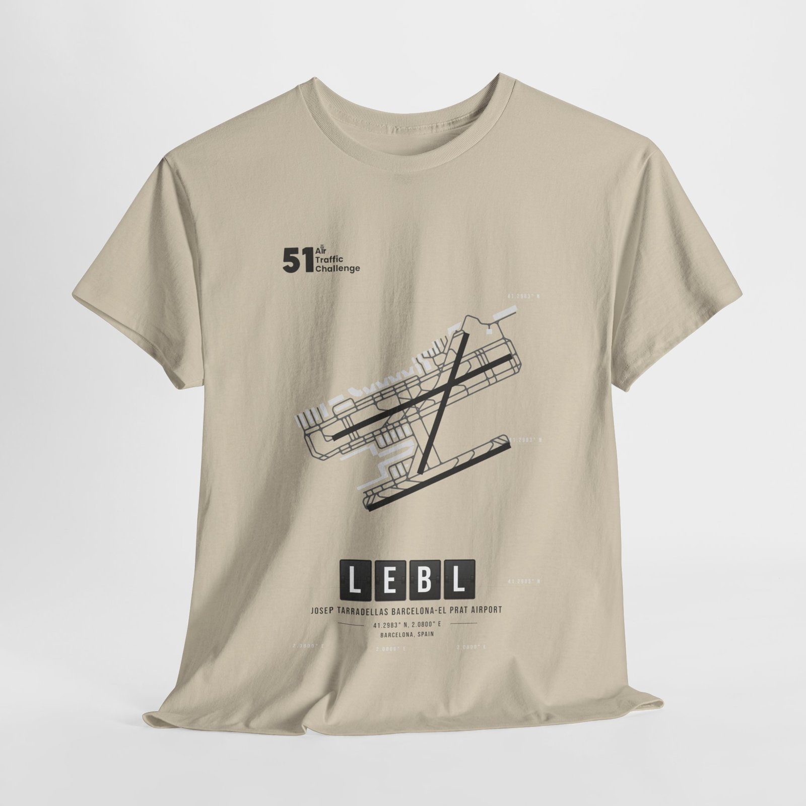 LEBL (Barcelona) Airport - Unisex Heavy Cotton Tee - 51ATC - Imagen 60