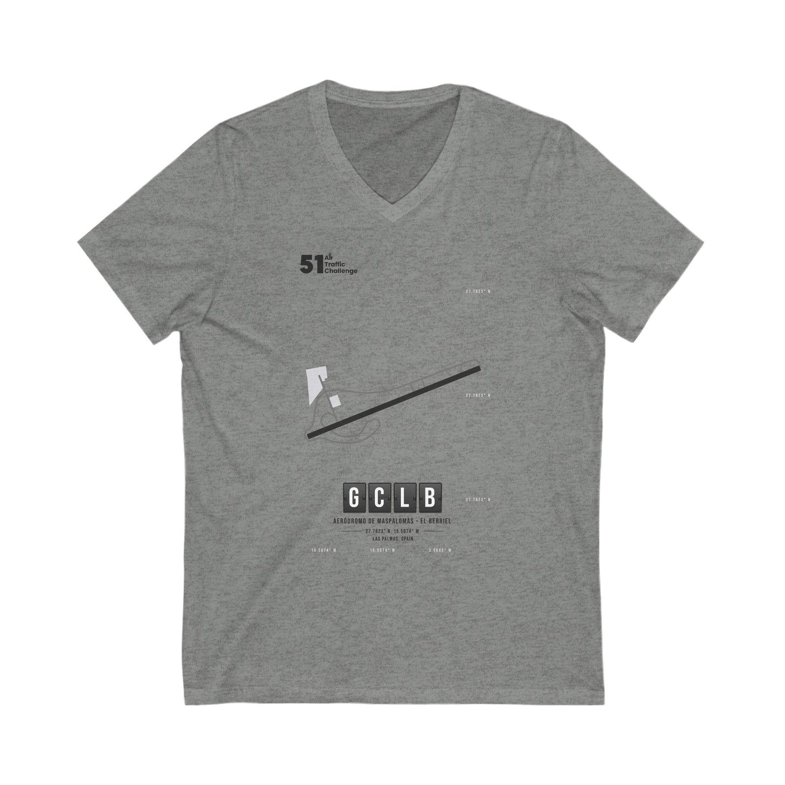 GCLB Air Traffic Hub: Flight Control Excellence Unisex Jersey Short Sleeve V-Neck Tee - Imagen 7