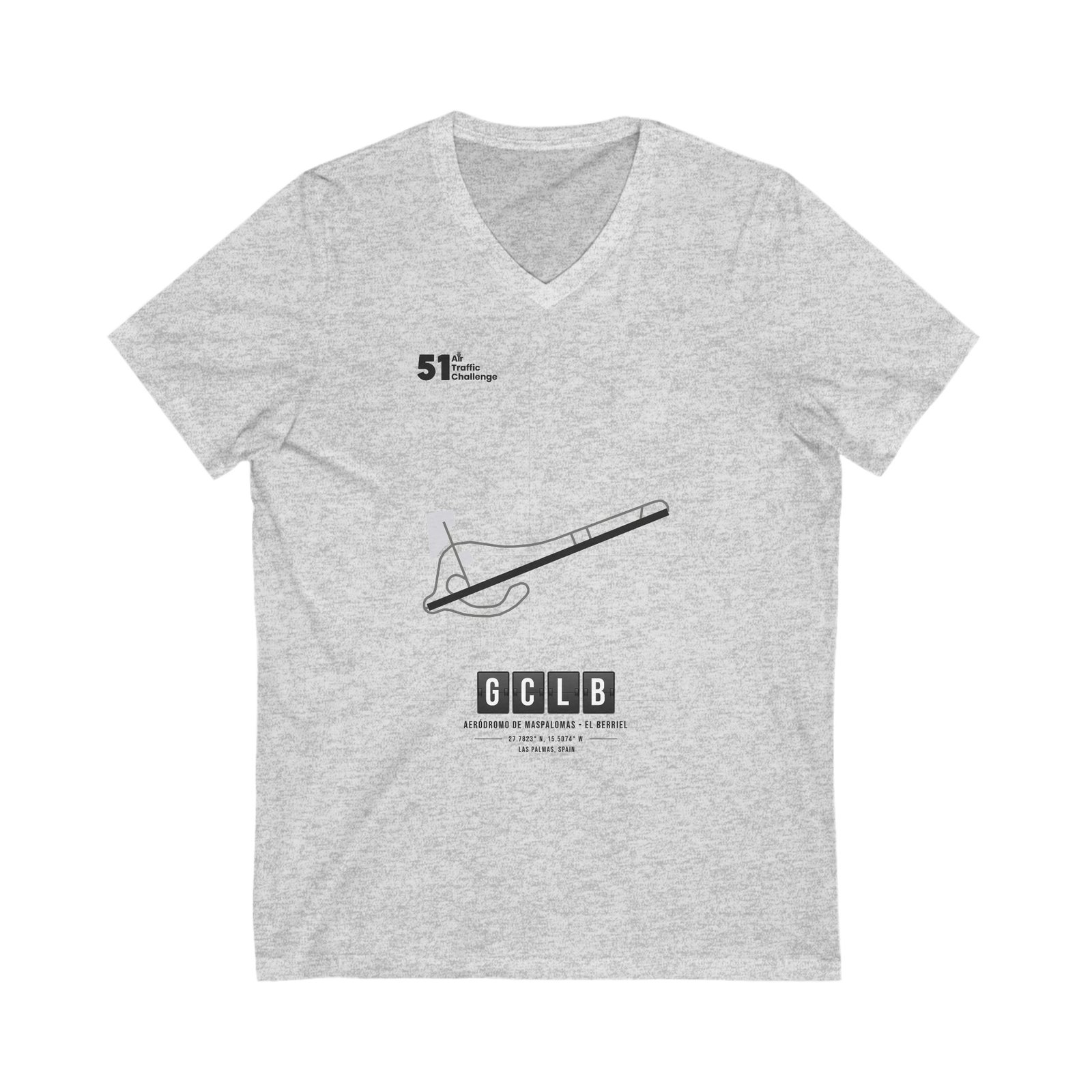 GCLB Air Traffic Hub: Flight Control Excellence Unisex Jersey Short Sleeve V-Neck Tee - Imagen 5