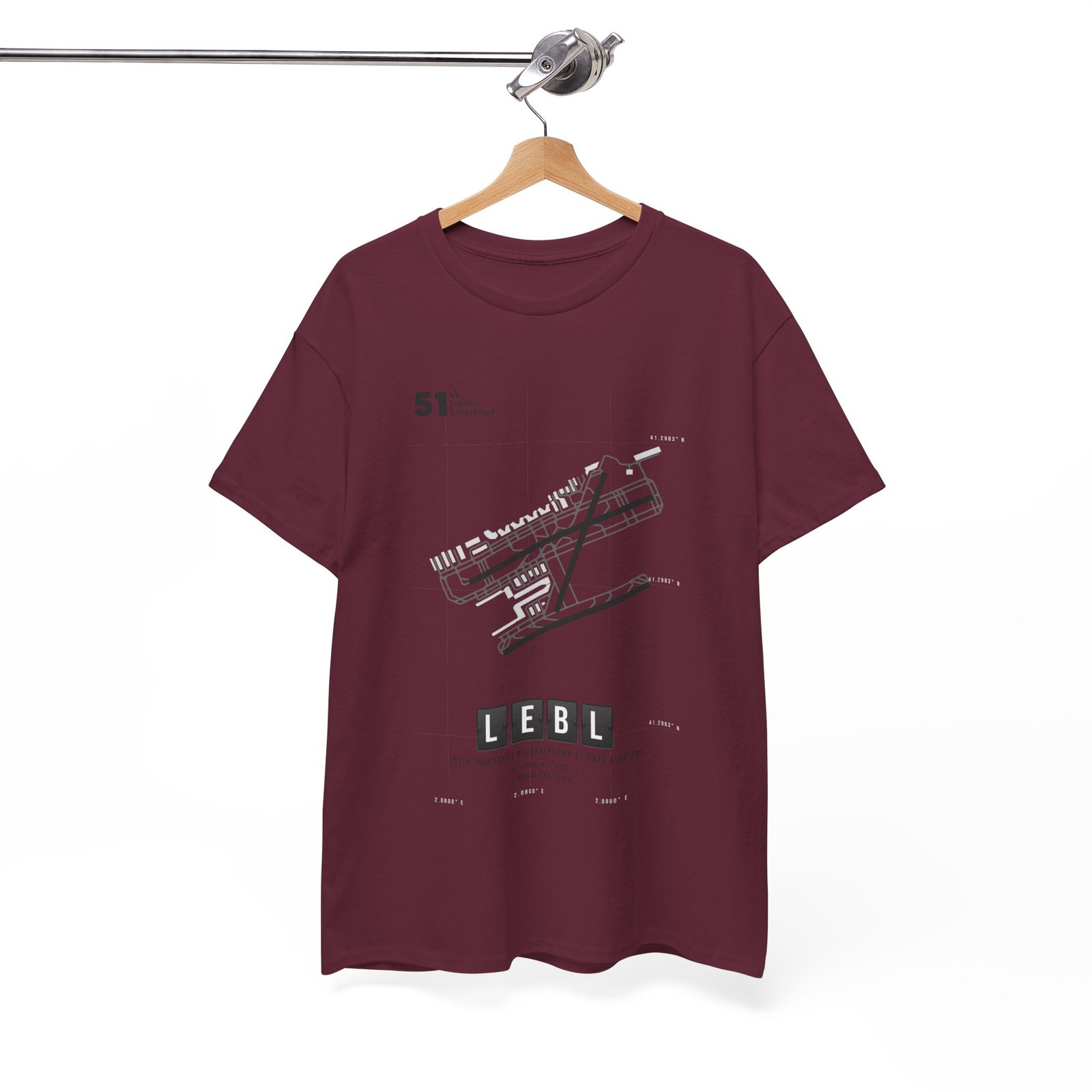 LEBL (Barcelona) Airport - Unisex Heavy Cotton Tee - 51ATC - Imagen 115