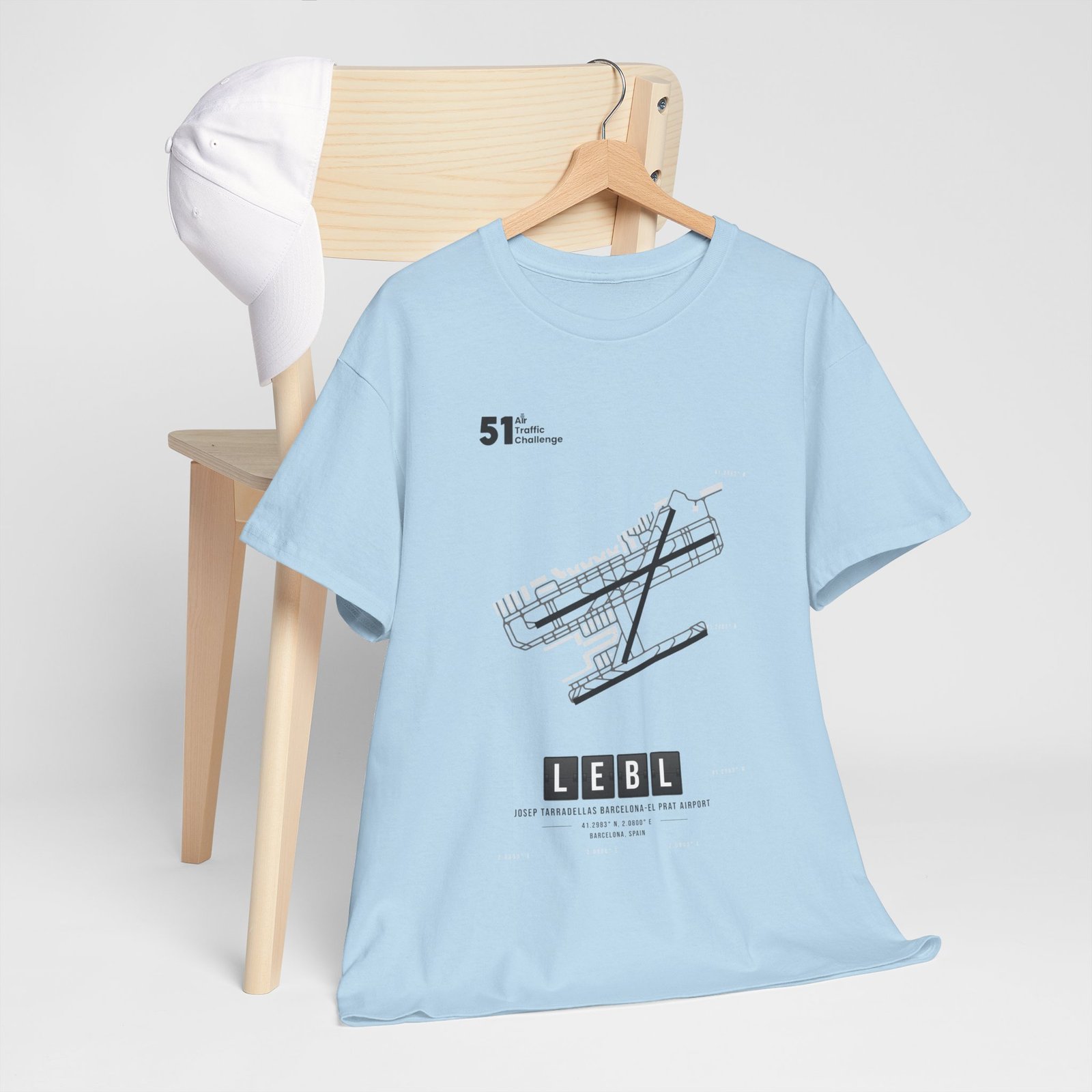 LEBL (Barcelona) Airport - Unisex Heavy Cotton Tee - 51ATC - Imagen 251