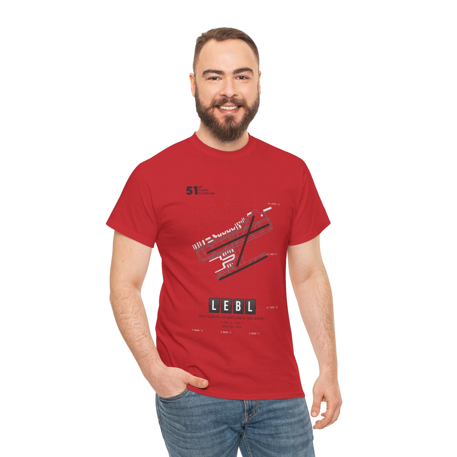 LEBL (Barcelona) Airport - Unisex Heavy Cotton Tee - 51ATC - Imagen 337