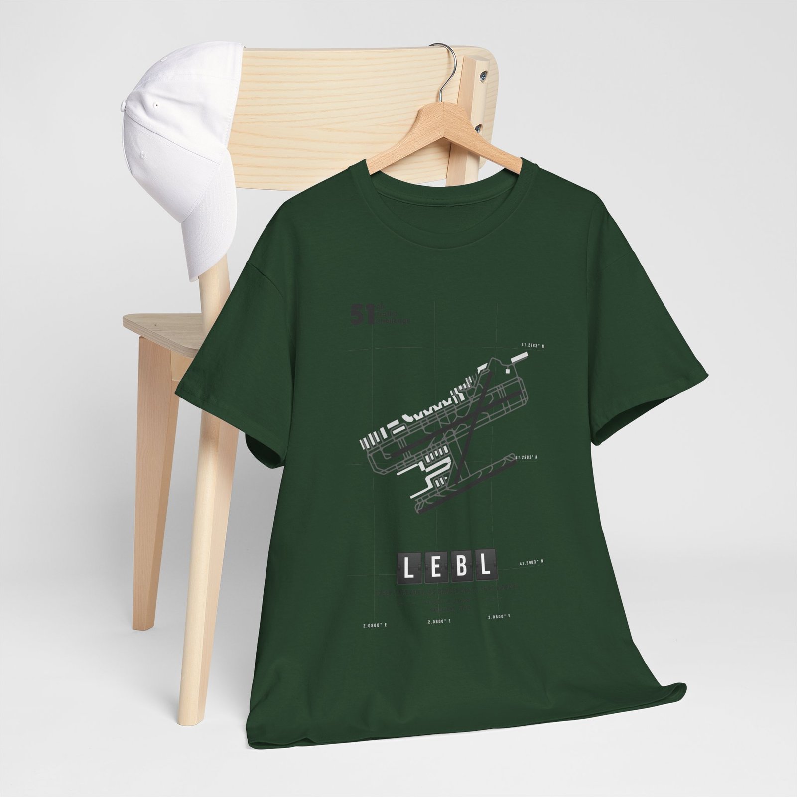 LEBL (Barcelona) Airport - Unisex Heavy Cotton Tee - 51ATC - Imagen 197