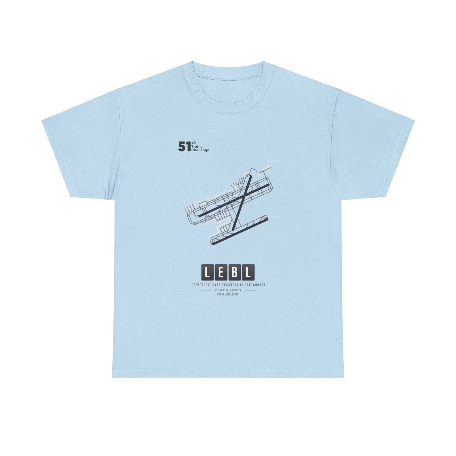 LEBL (Barcelona) Airport - Unisex Heavy Cotton Tee - 51ATC - Imagen 244