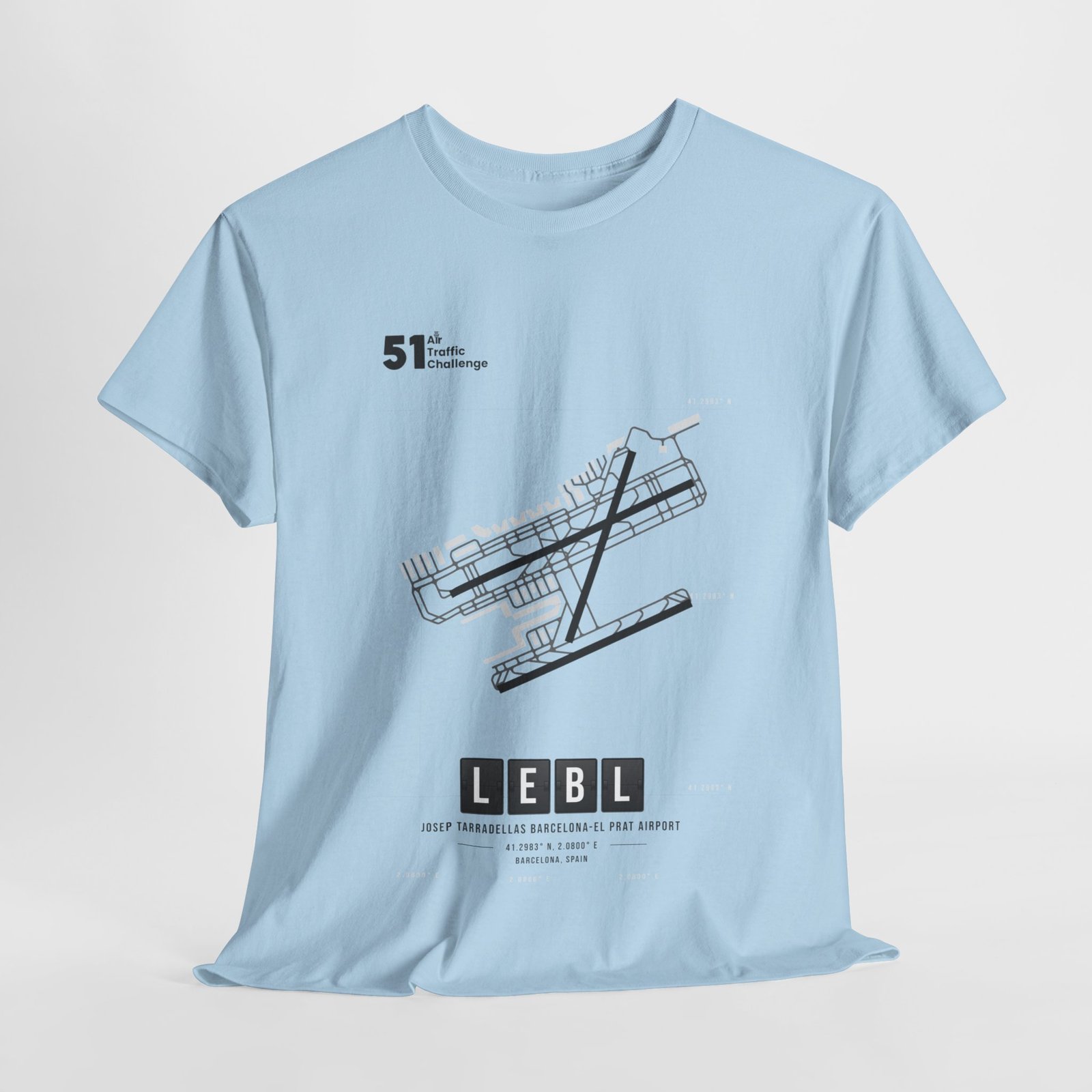 LEBL (Barcelona) Airport - Unisex Heavy Cotton Tee - 51ATC - Imagen 249