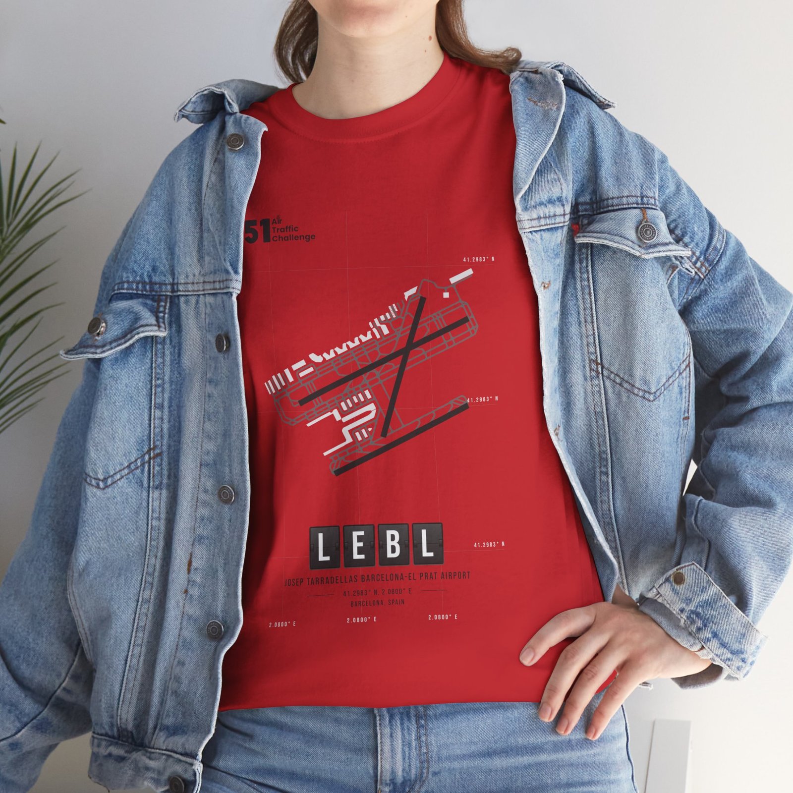 LEBL (Barcelona) Airport - Unisex Heavy Cotton Tee - 51ATC - Imagen 347