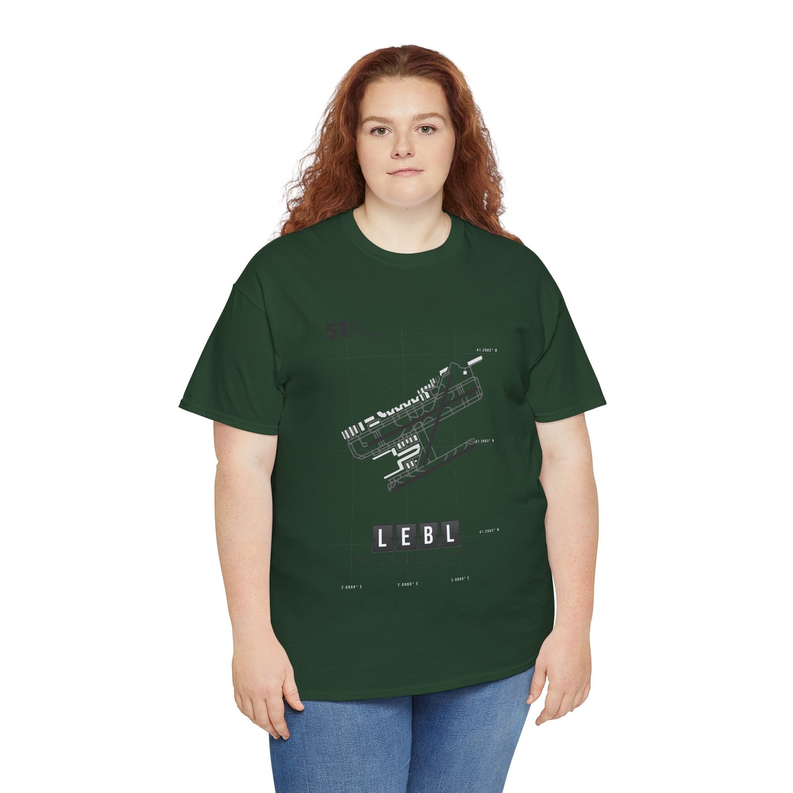 LEBL (Barcelona) Airport - Unisex Heavy Cotton Tee - 51ATC - Imagen 204