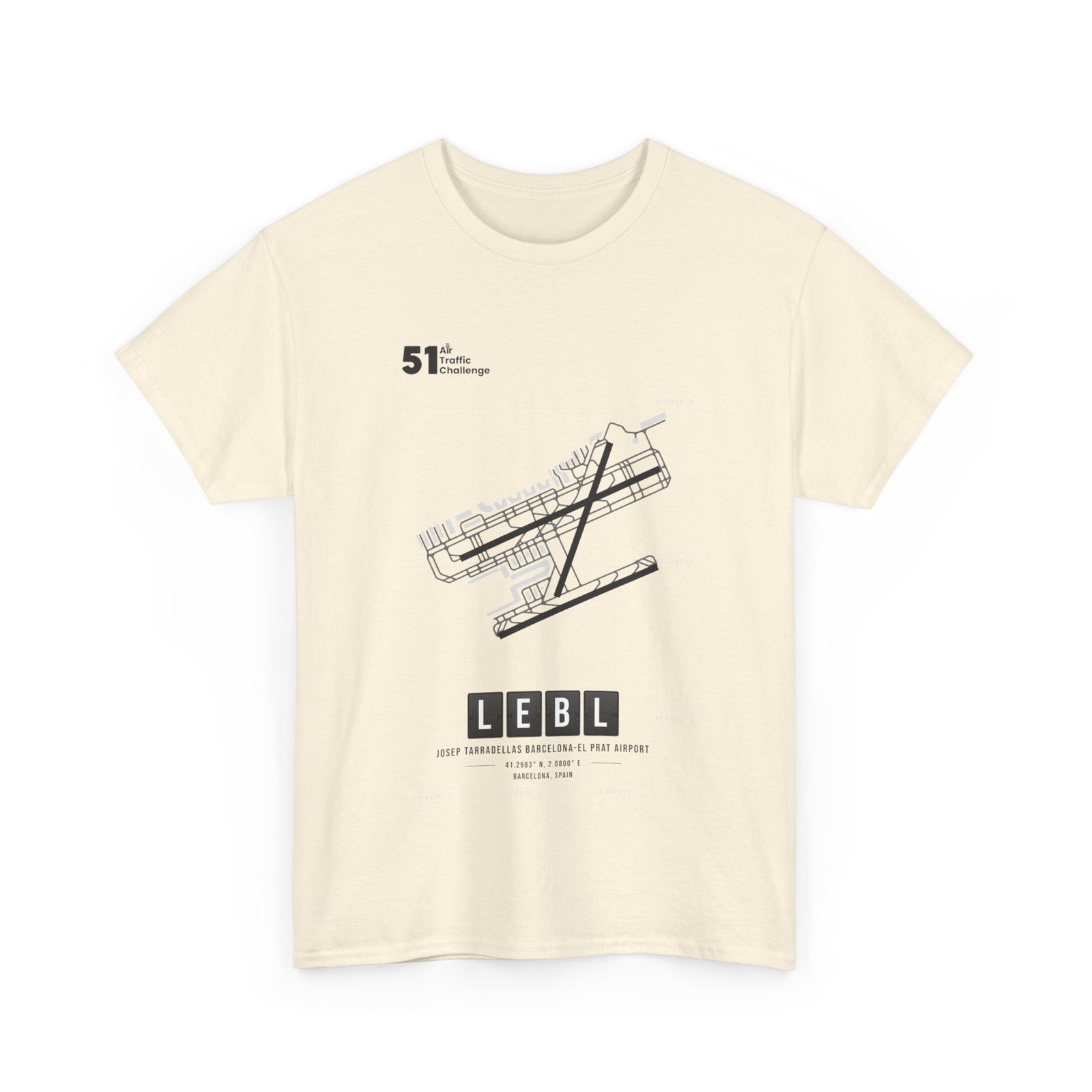 LEBL (Barcelona) Airport - Unisex Heavy Cotton Tee - 51ATC - Imagen 138