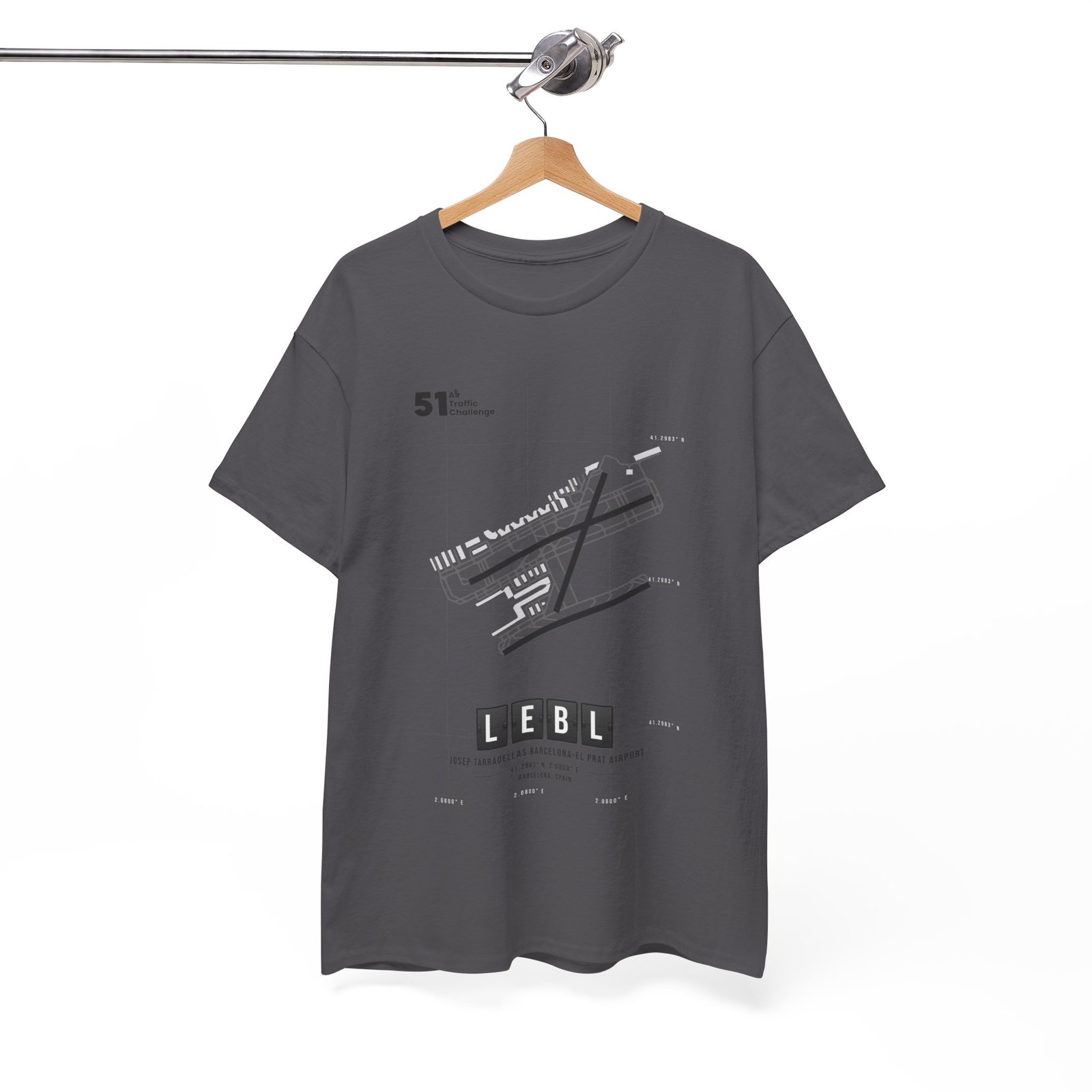 LEBL (Barcelona) Airport - Unisex Heavy Cotton Tee - 51ATC - Imagen 304