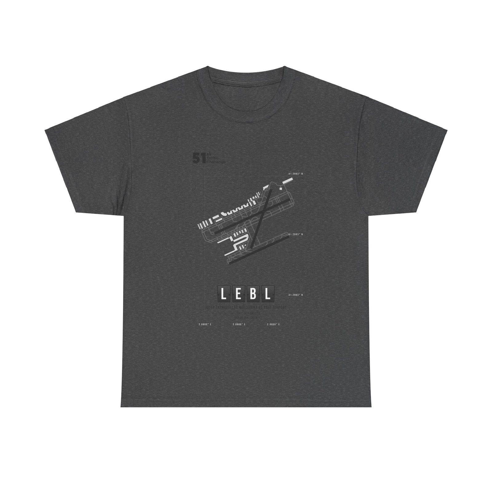 LEBL (Barcelona) Airport - Unisex Heavy Cotton Tee - 51ATC - Imagen 217