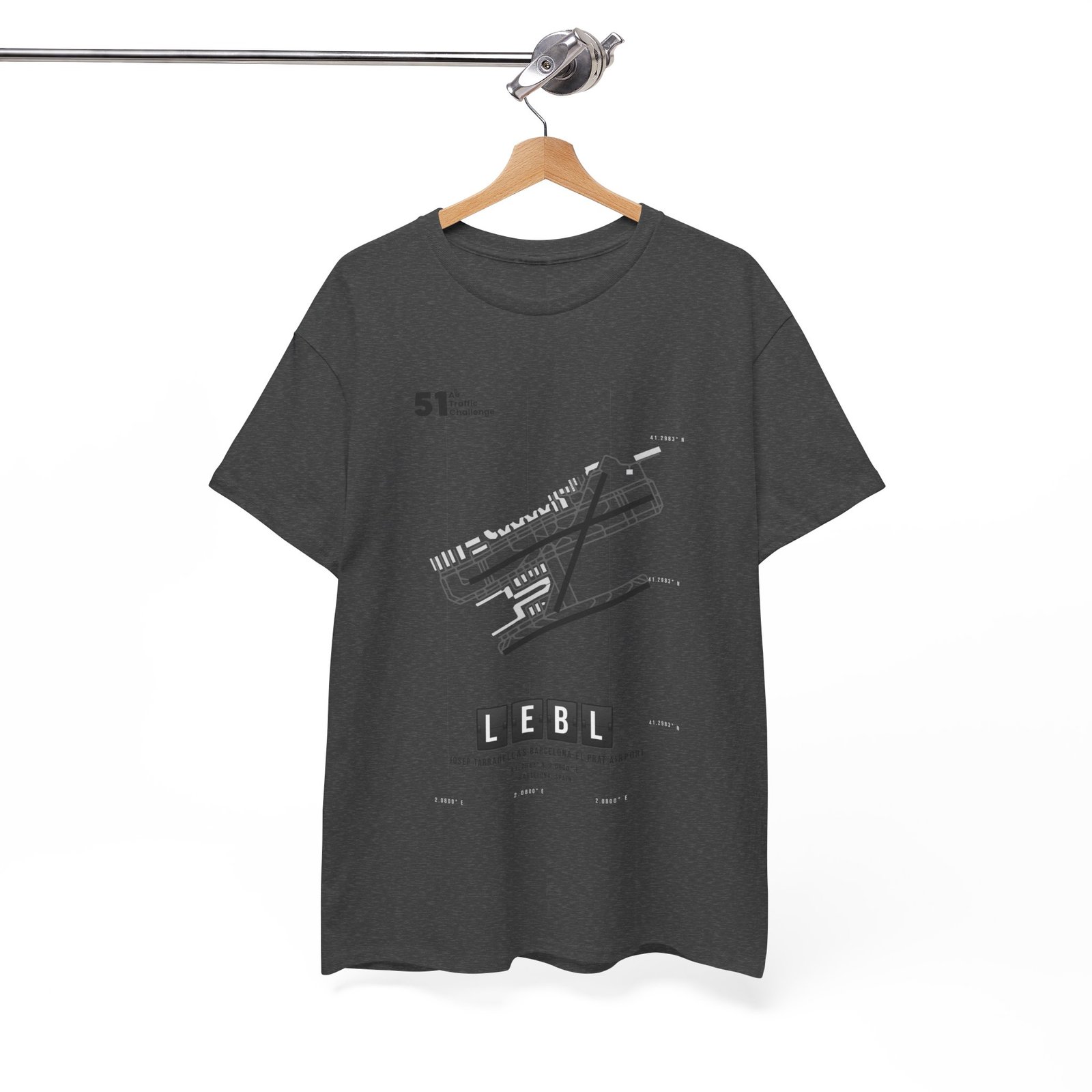 LEBL (Barcelona) Airport - Unisex Heavy Cotton Tee - 51ATC - Imagen 223