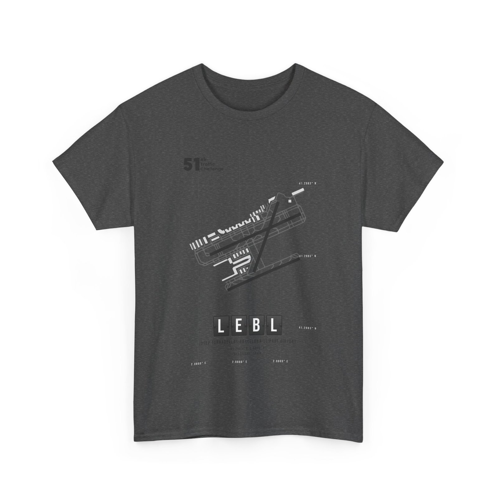 LEBL (Barcelona) Airport - Unisex Heavy Cotton Tee - 51ATC - Imagen 219
