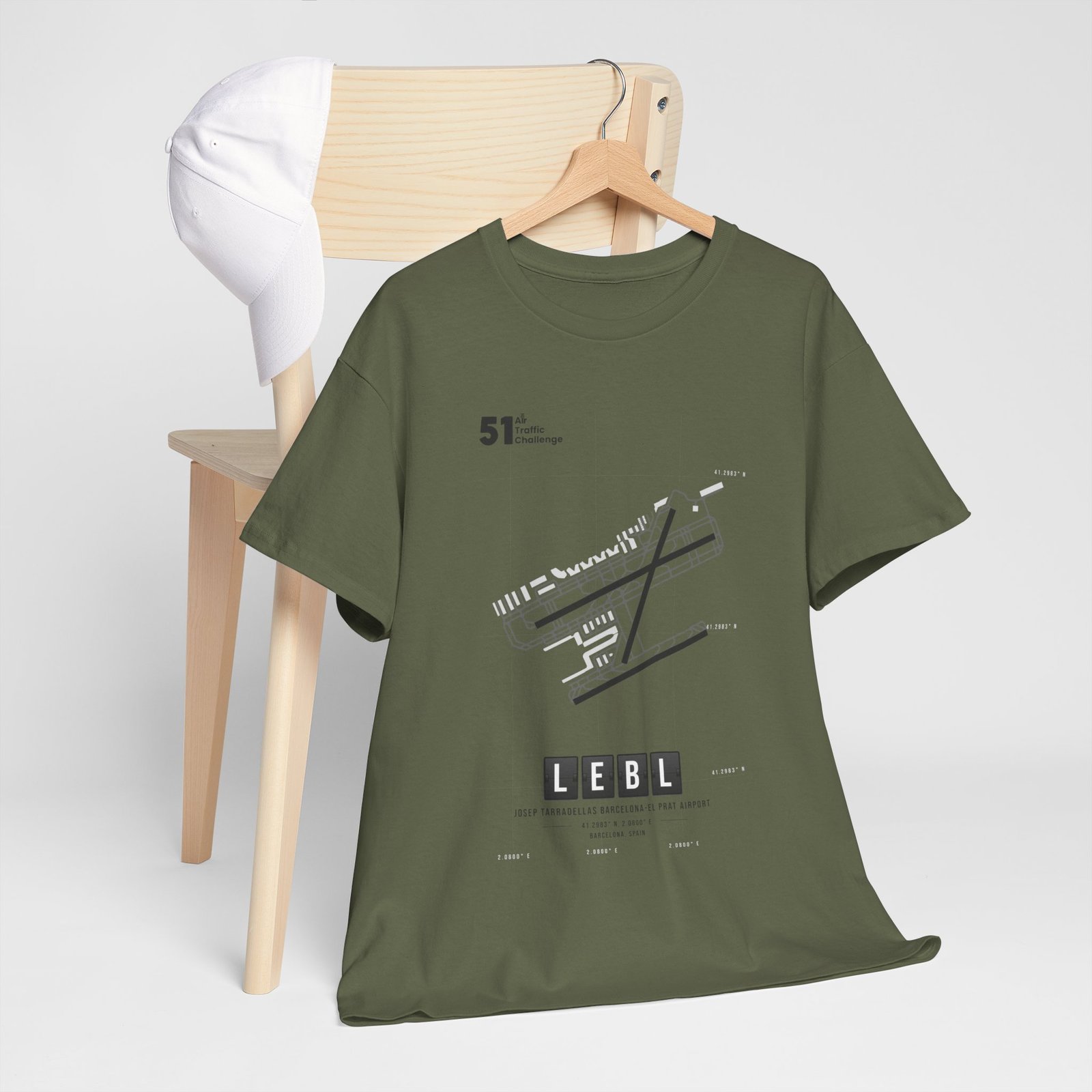 LEBL (Barcelona) Airport - Unisex Heavy Cotton Tee - 51ATC - Imagen 170