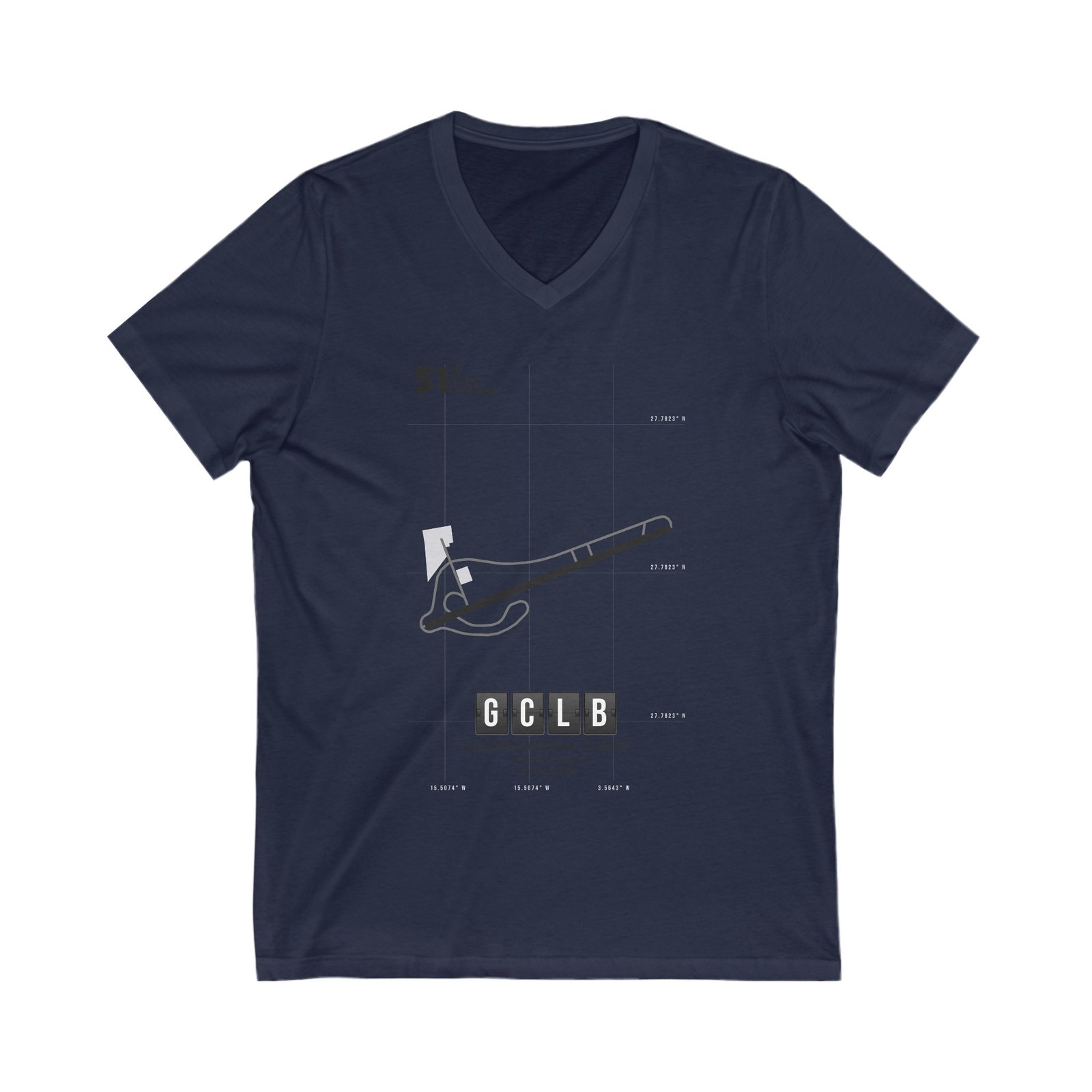 GCLB Air Traffic Hub: Flight Control Excellence Unisex Jersey Short Sleeve V-Neck Tee - Imagen 7