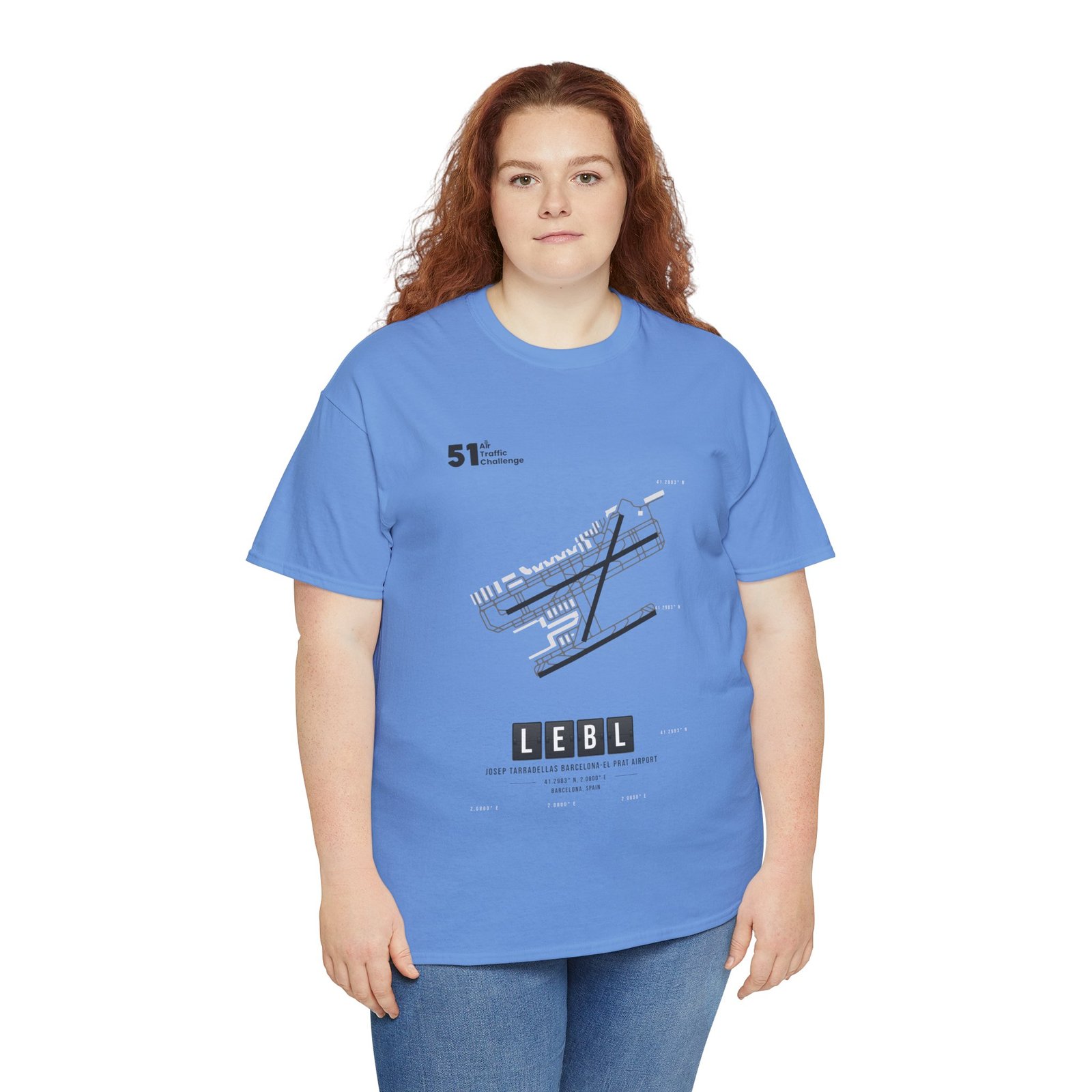 LEBL (Barcelona) Airport - Unisex Heavy Cotton Tee - 51ATC - Imagen 285