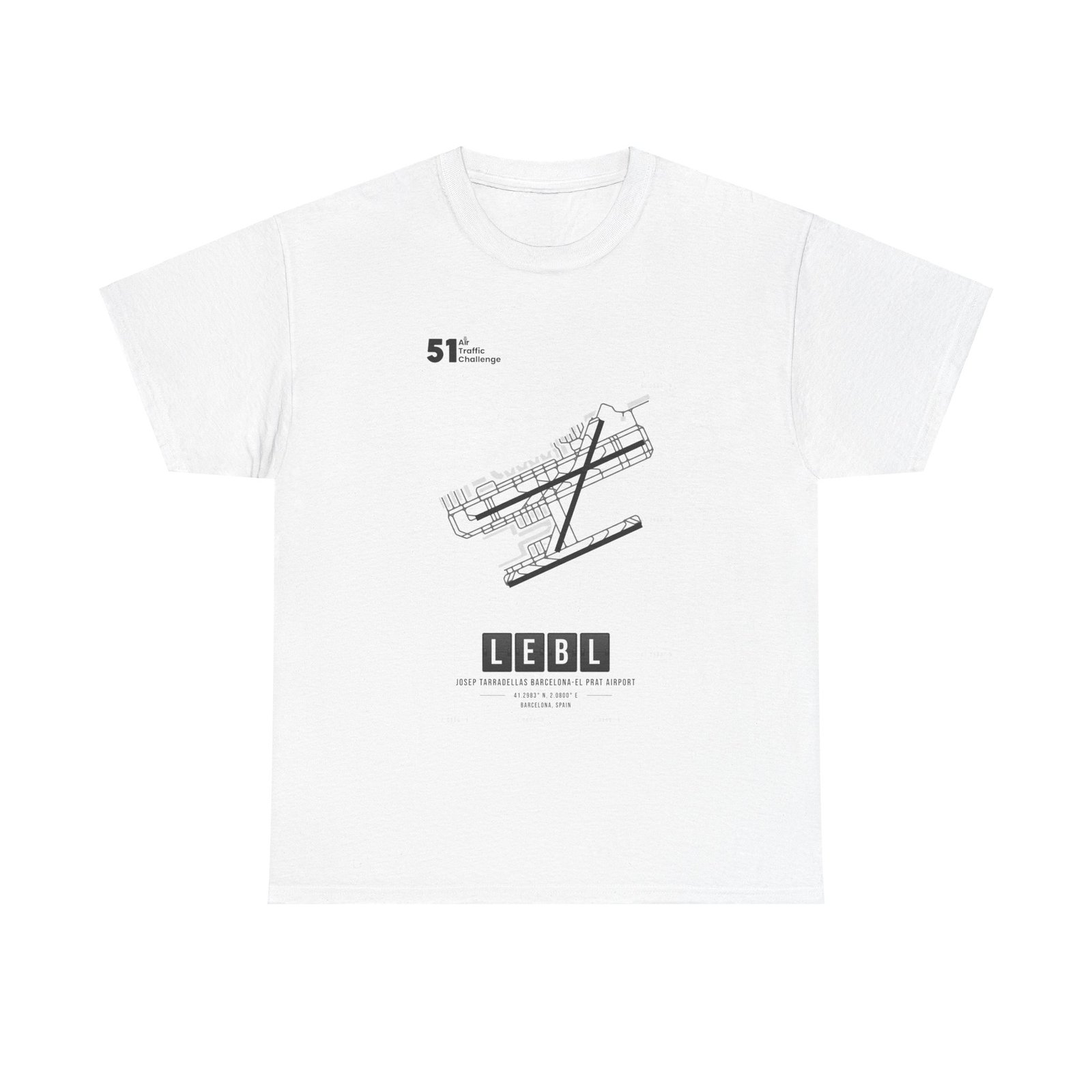 LEBL (Barcelona) Airport - Unisex Heavy Cotton Tee - 51ATC