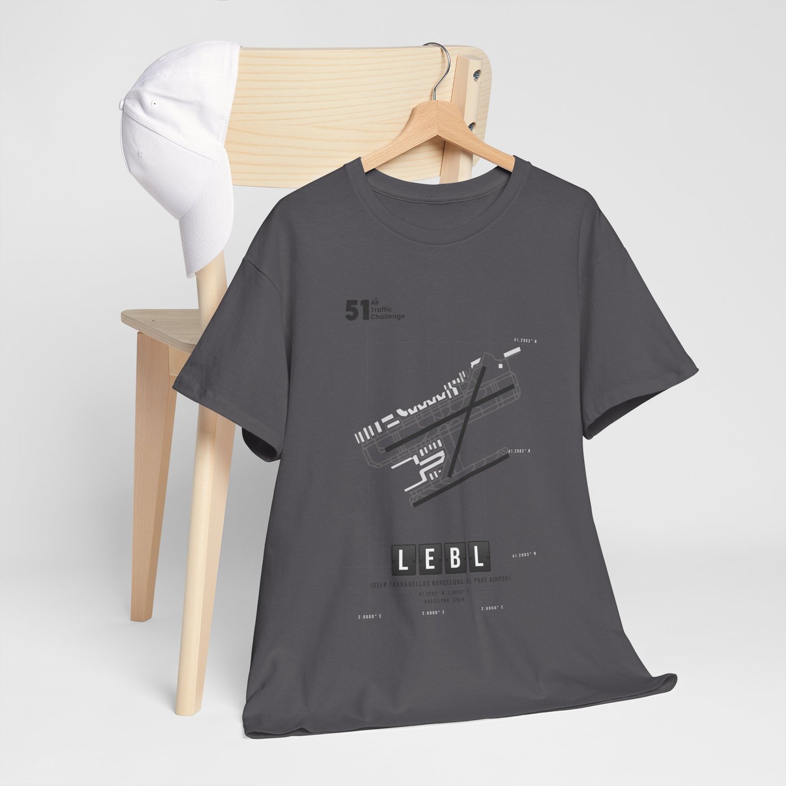 LEBL (Barcelona) Airport - Unisex Heavy Cotton Tee - 51ATC - Imagen 305