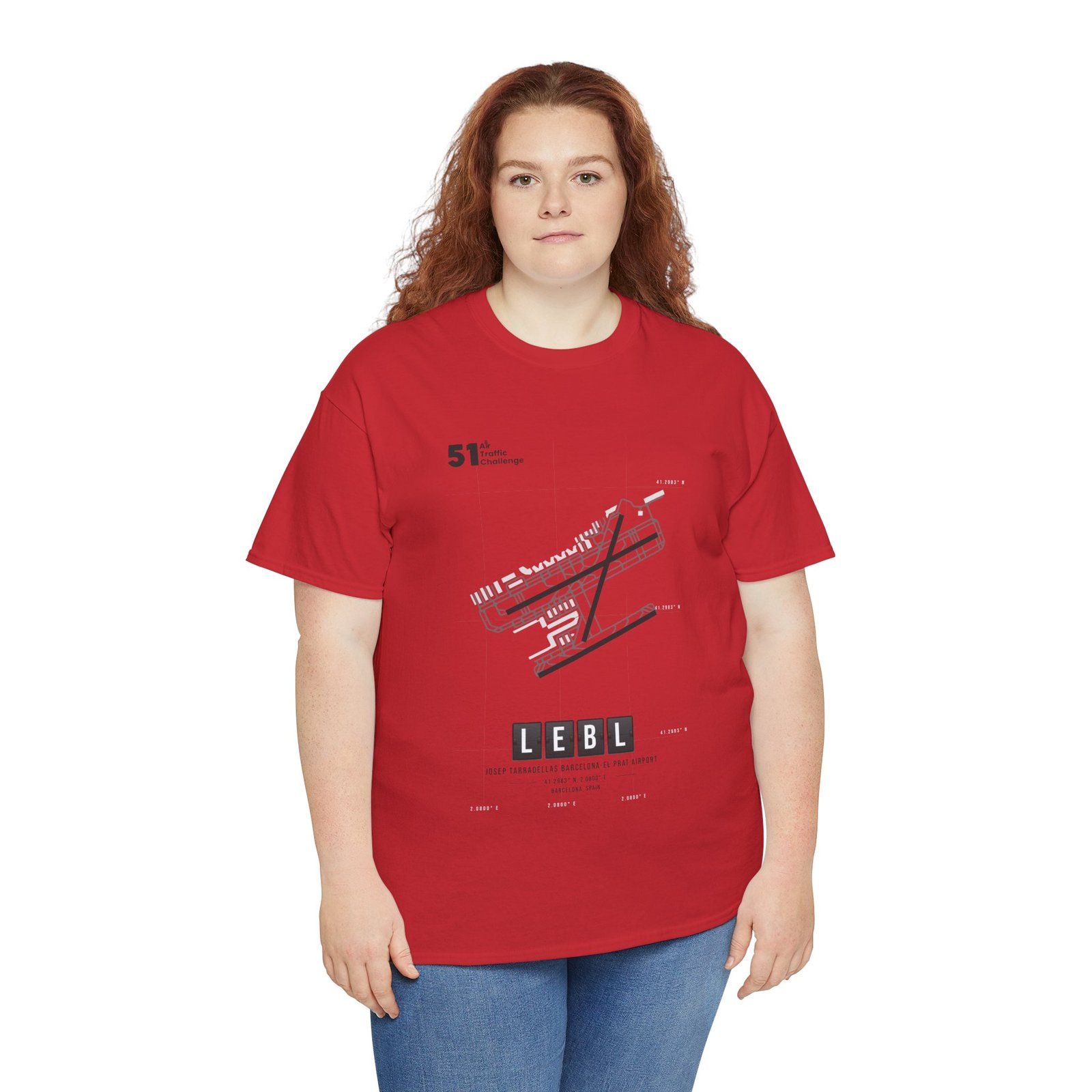 LEBL (Barcelona) Airport - Unisex Heavy Cotton Tee - 51ATC - Imagen 339