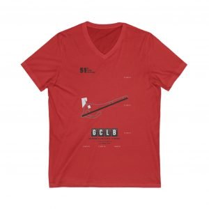 GCLB Air Traffic Hub: Flight Control Excellence Unisex Jersey Short Sleeve V-Neck Tee
