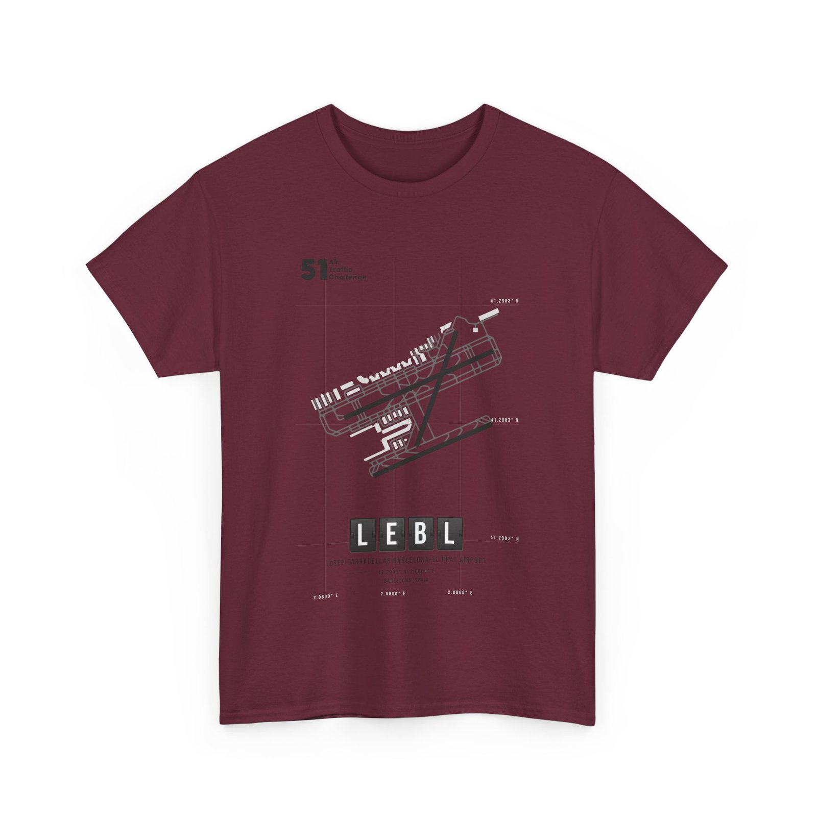 LEBL (Barcelona) Airport - Unisex Heavy Cotton Tee - 51ATC - Imagen 111